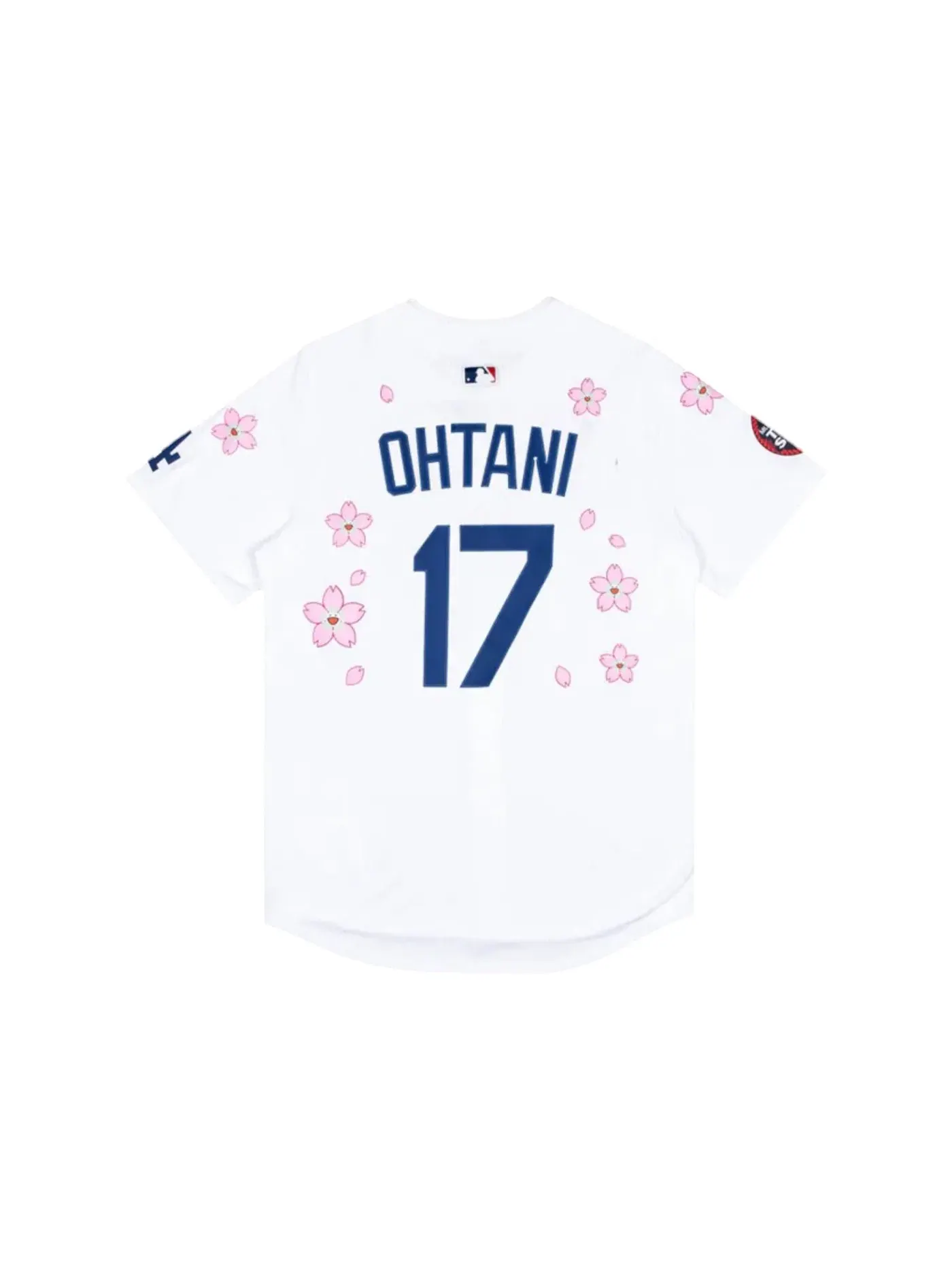 Мужская джерси с принтом Nike x Takashi Murakami x MLB World Tour Tokyo Series 2025 Dodgers Ohtani Jersey, белый