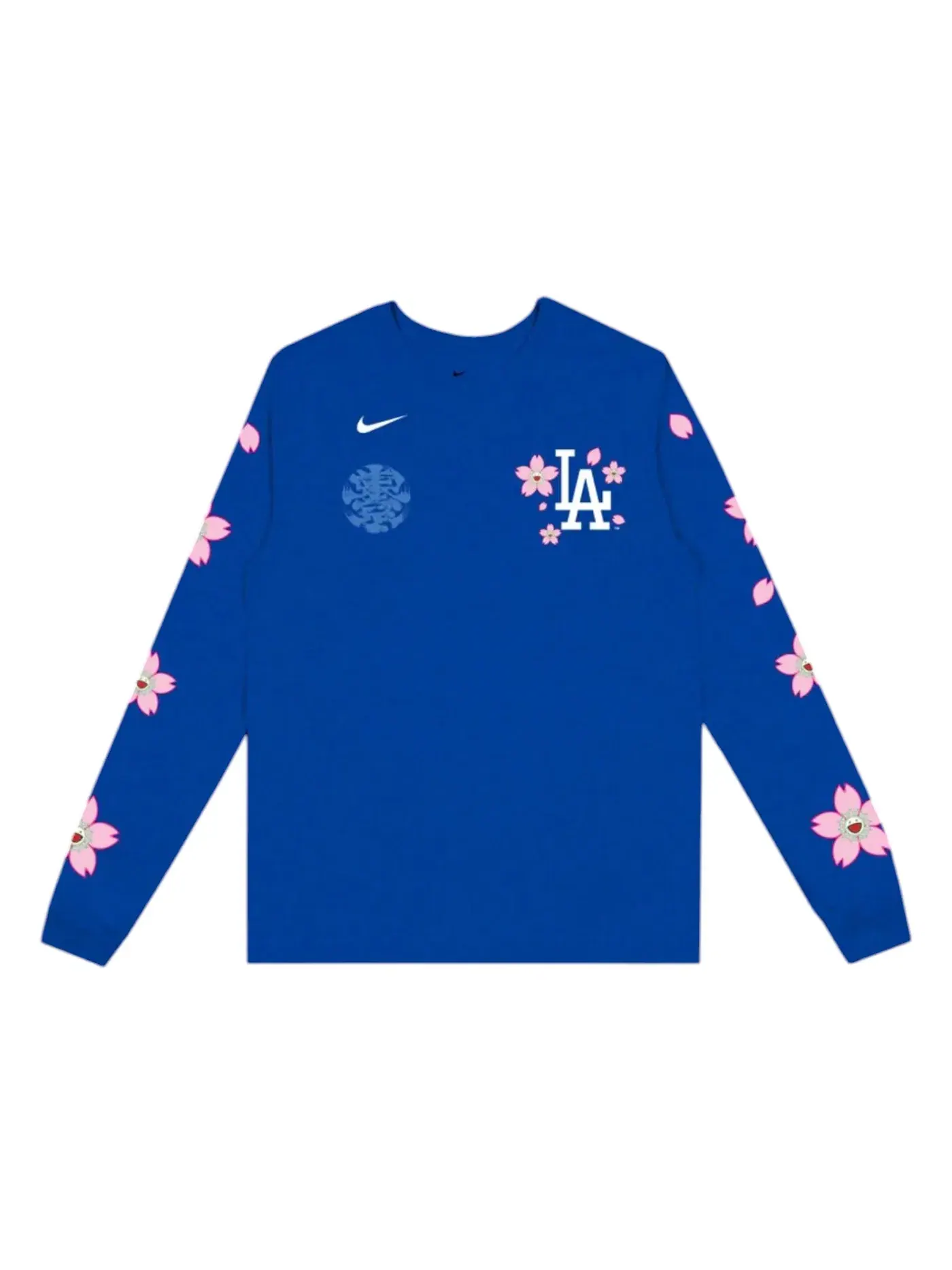 Мужская футболка с длинным рукавом Nike x Takashi Murakami x MLB World Tour Tokyo Series 2025 Dodgers Tee, синий