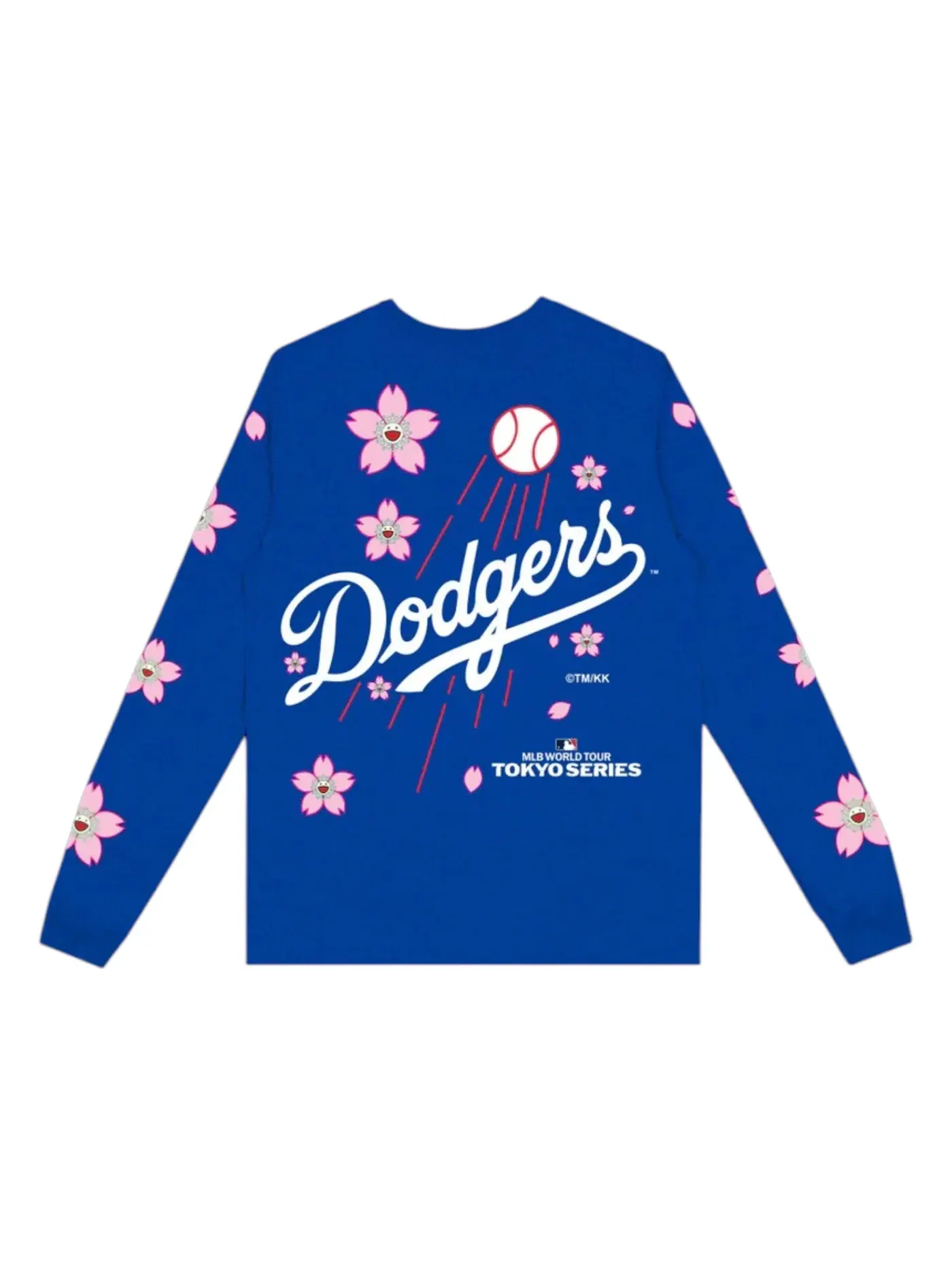 Мужская футболка с длинным рукавом Nike x Takashi Murakami x MLB World Tour Tokyo Series 2025 Dodgers Tee, синий