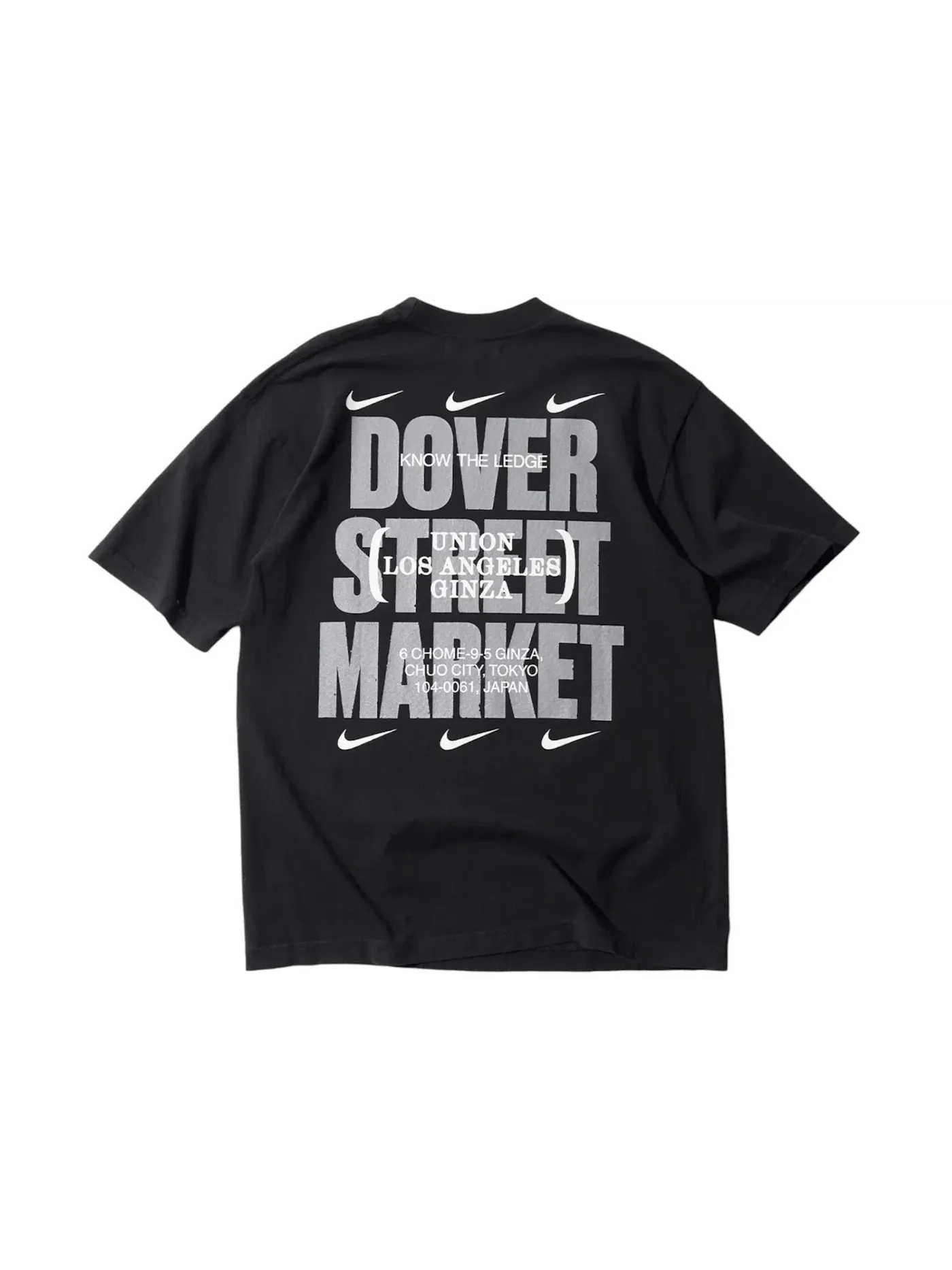Мужская футболка с принтом Nike x Union x Dover Street Market Holiday 25 Tee — изображение 1 из 2, черный
