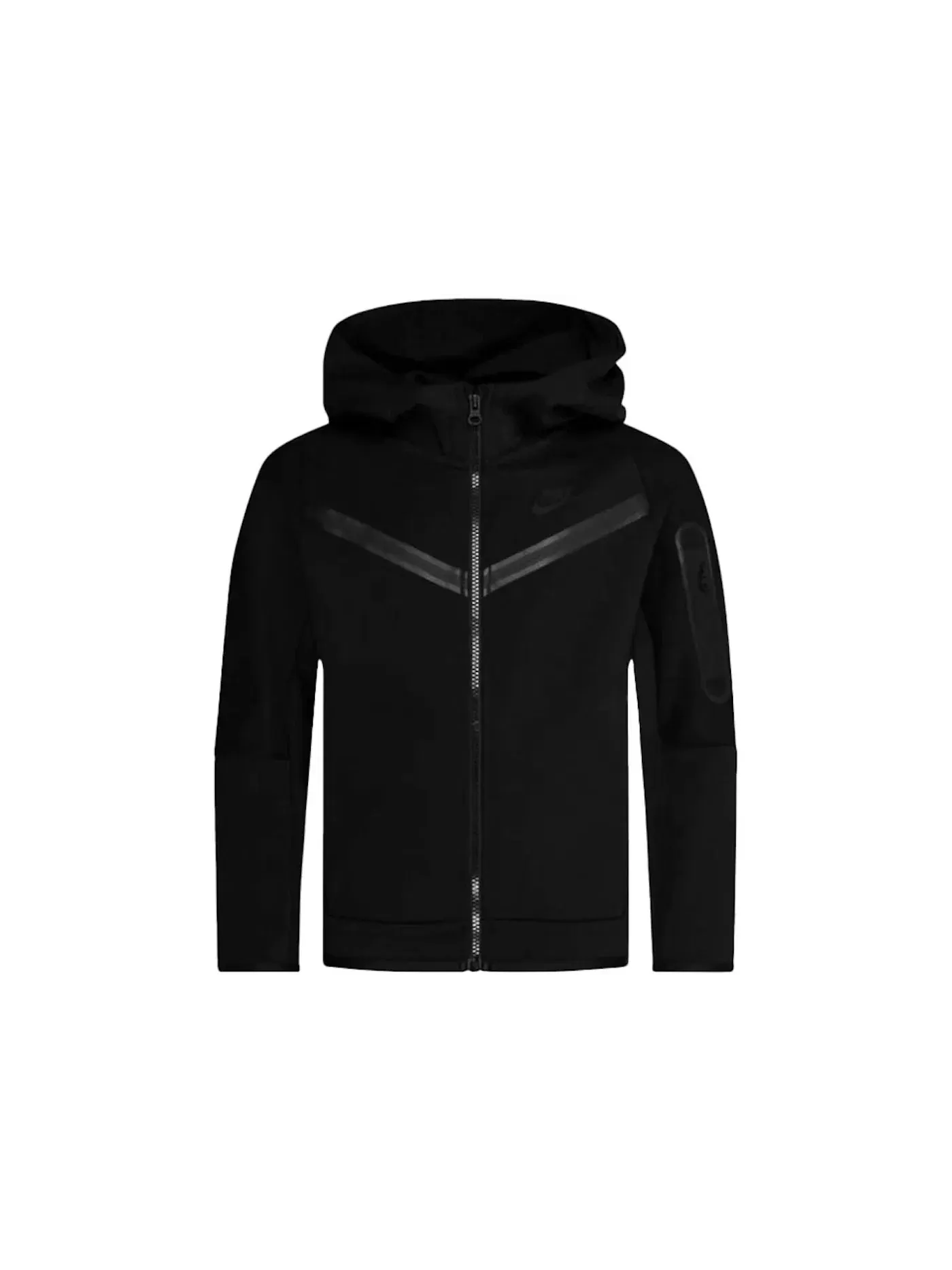Детская куртка с капюшоном Tech Fleece Nike — изображение 1 из 1, черный/черный