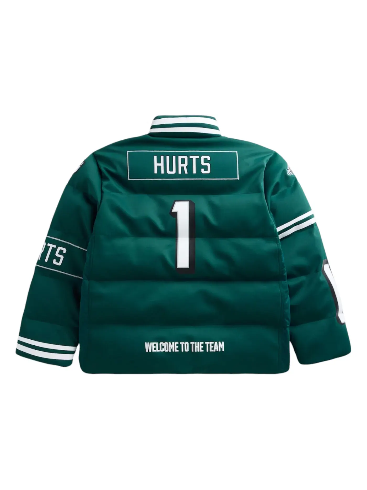 Унисекс куртка пуховик Jalen Hurts Philadelphia Eagles Player Off Season — изображение 2 из 2, темный зеленый