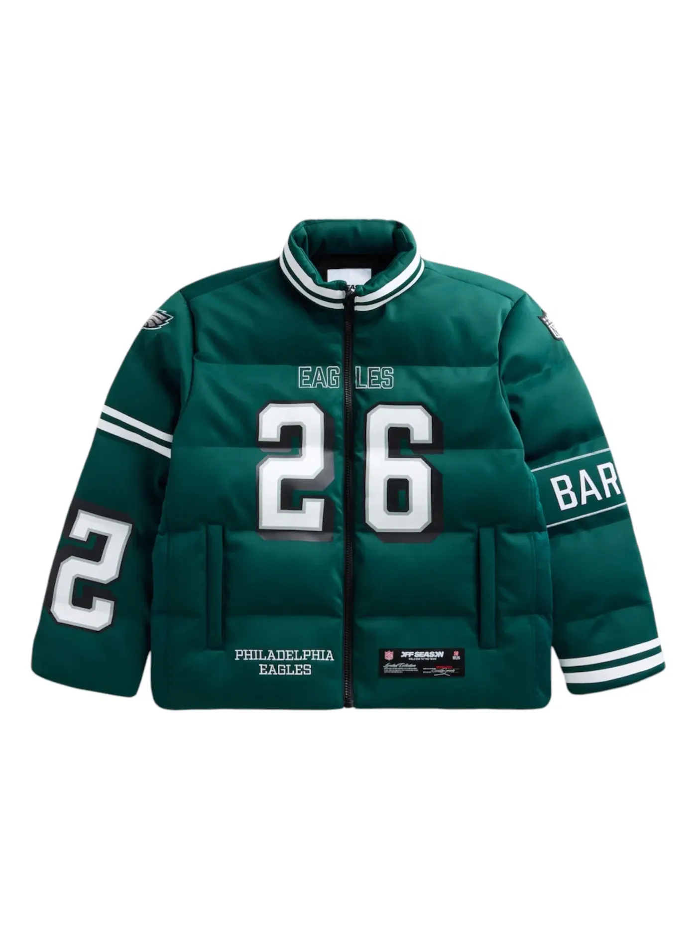 Унисекс пуховик с принтом Saquon Barkley Philadelphia Eagles Off Season