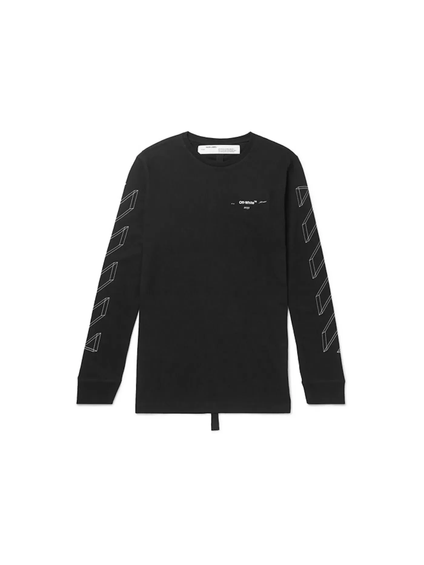 Мужская футболка с длинным рукавом с принтом OFF-WHITE — изображение 1 из 3, черный/белый
