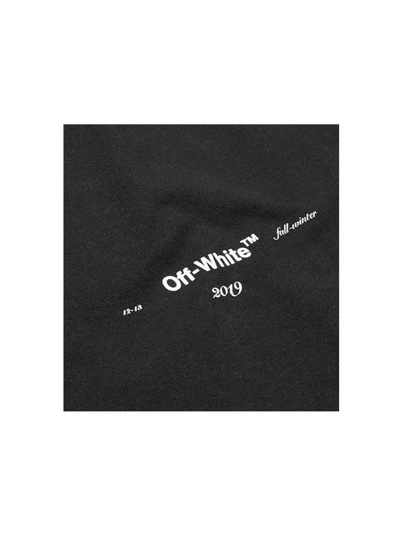 Мужская футболка с длинным рукавом с принтом OFF-WHITE — изображение 3 из 3, черный/белый