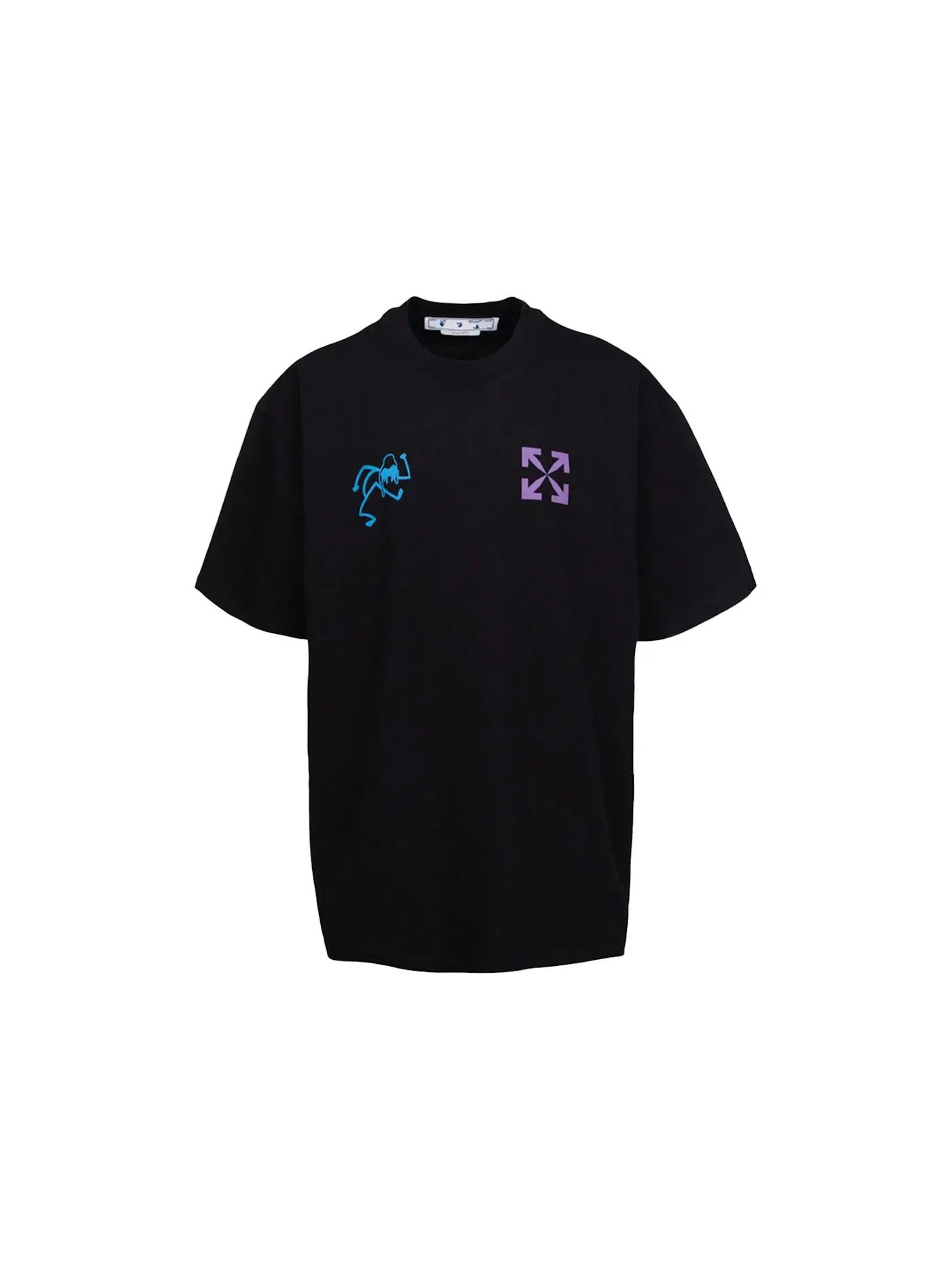 Мужская футболка оверсайз с принтом OFF-WHITE 90's Liquid Oversized T-Shirt — изображение 1 из 2, черный/мульти