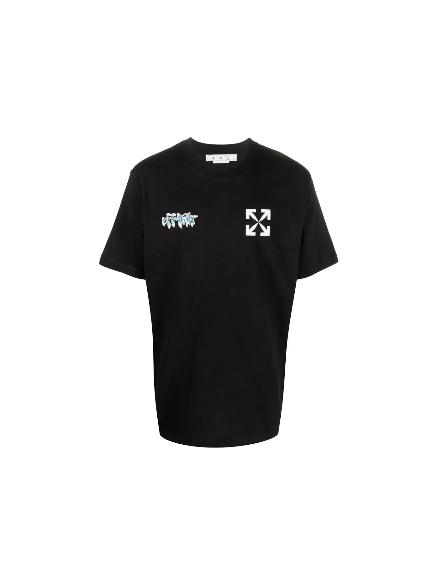 Мужская футболка с принтом OFF-WHITE 90's Liquid Slim T-Shirt — изображение 1 из 2, черный