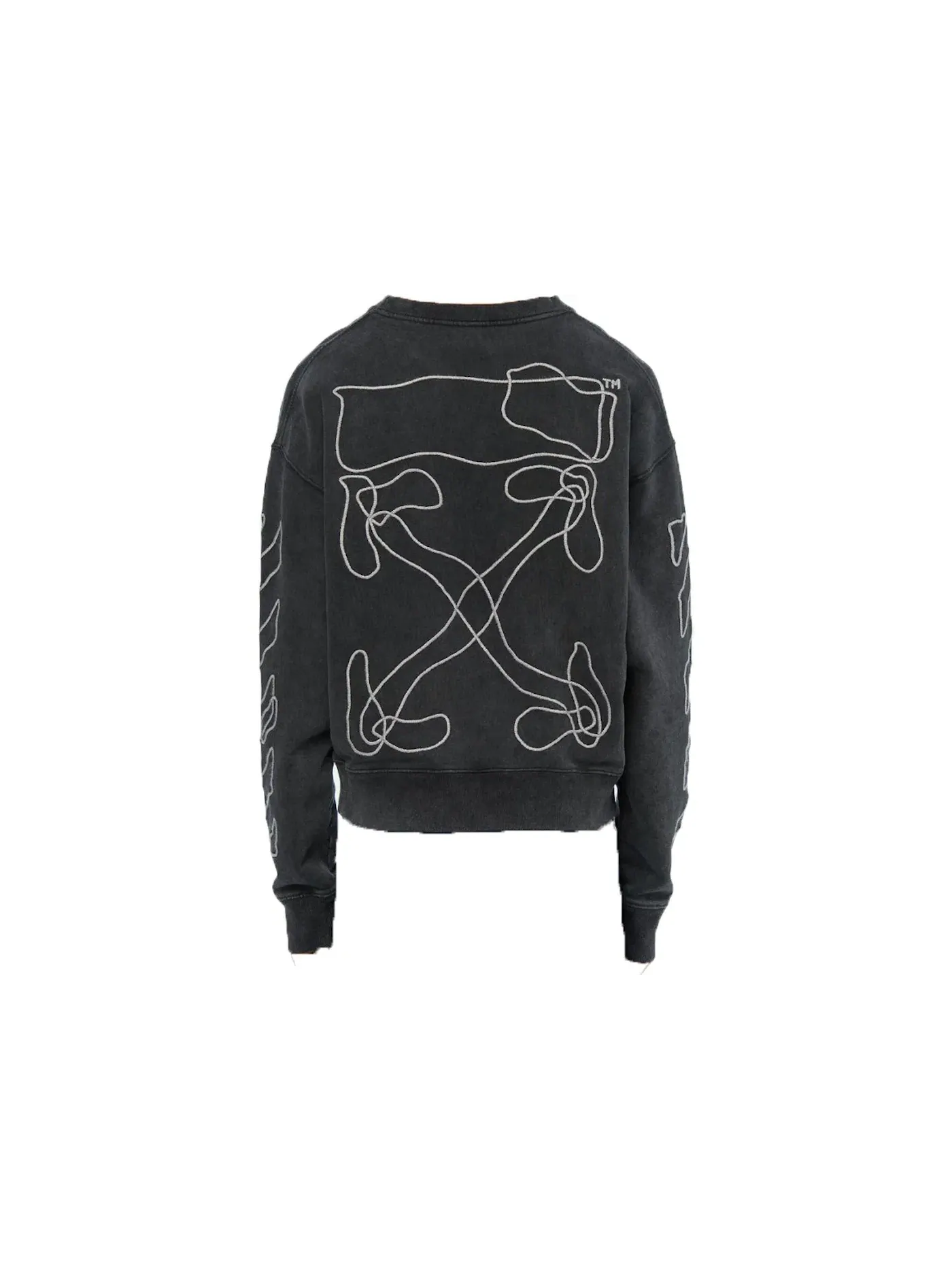 Мужской свитшот с вышивкой Abstract Arrows OFF-WHITE — изображение 2 из 3, белый