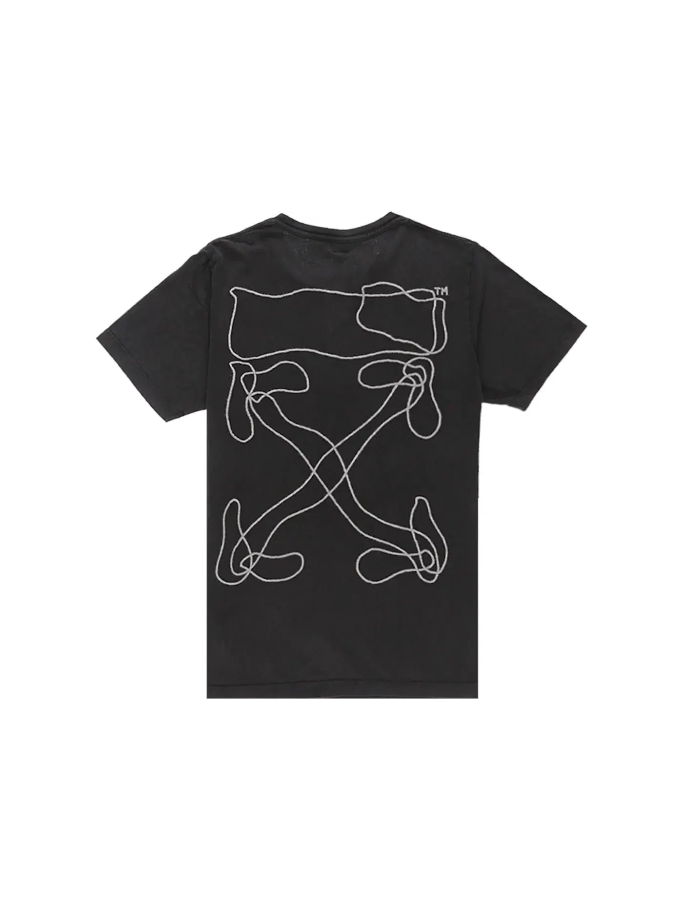 Мужская футболка с принтом Abstract Arrows OFF-WHITE — изображение 2 из 3, черный/белый