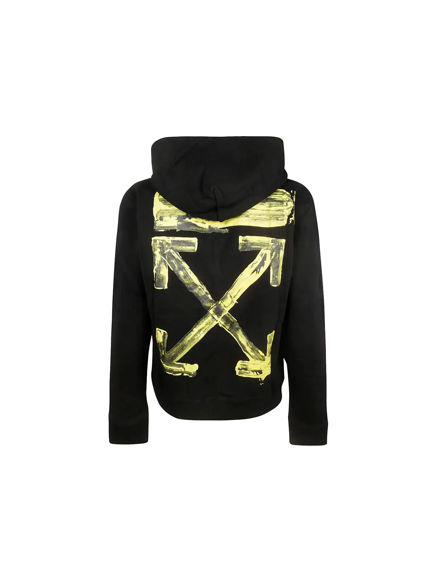 Мужской худи с принтом Hoodie OFF-WHITE — изображение 2 из 3, черный/желтый