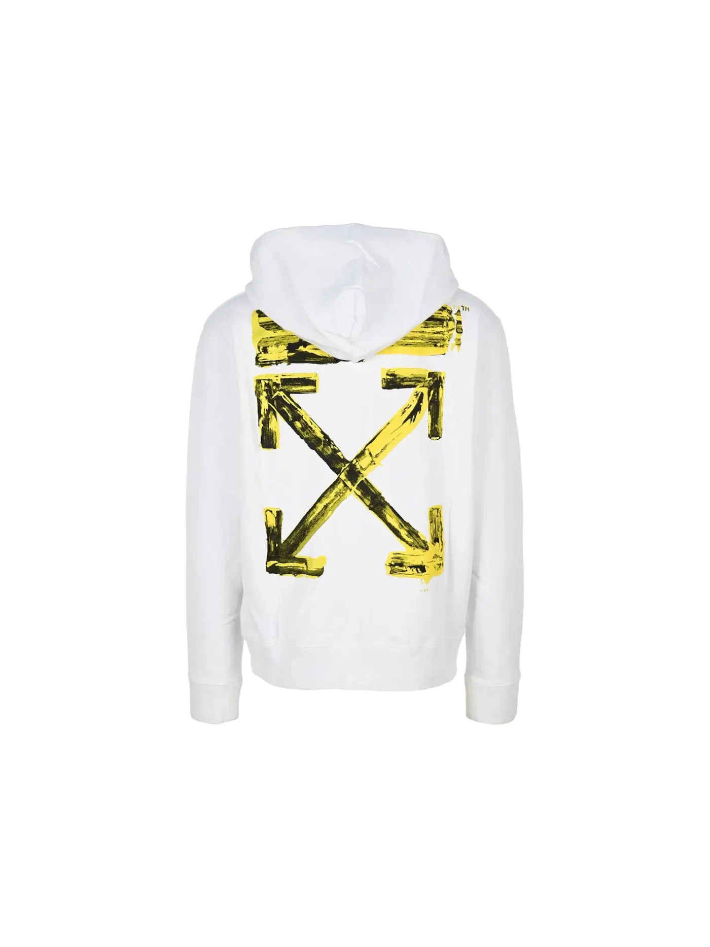 Мужской худи с принтом Acrylic Arrows OFF-WHITE — изображение 2 из 3, белый/желтый