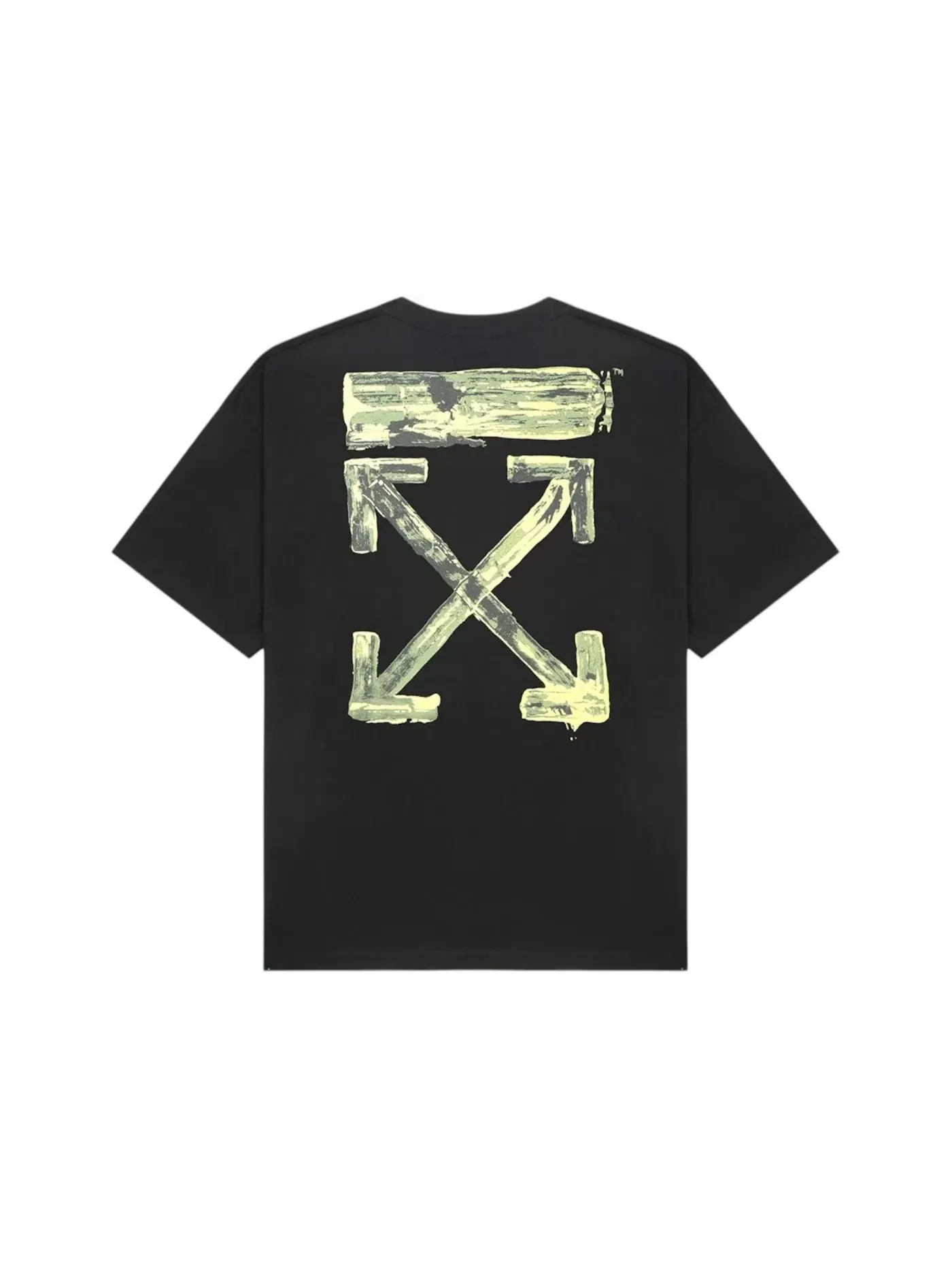 Мужская футболка с принтом OFF-WHITE T-shirt (SS26) — изображение 2 из 2, черный/желтый