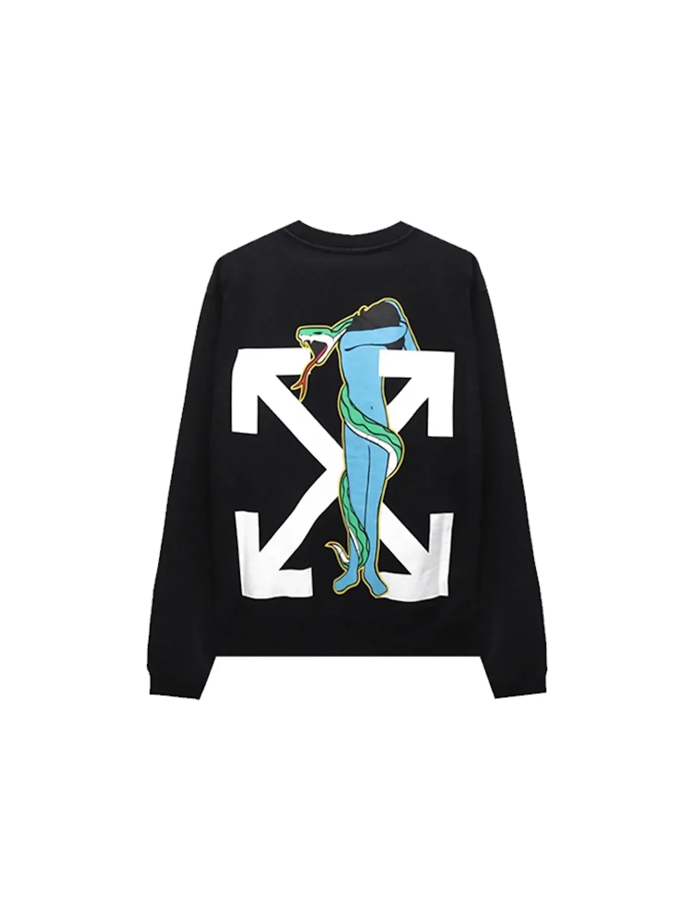 Мужской свитшот с принтом Adam Eve OFF-WHITE — изображение 1 из 2, черный