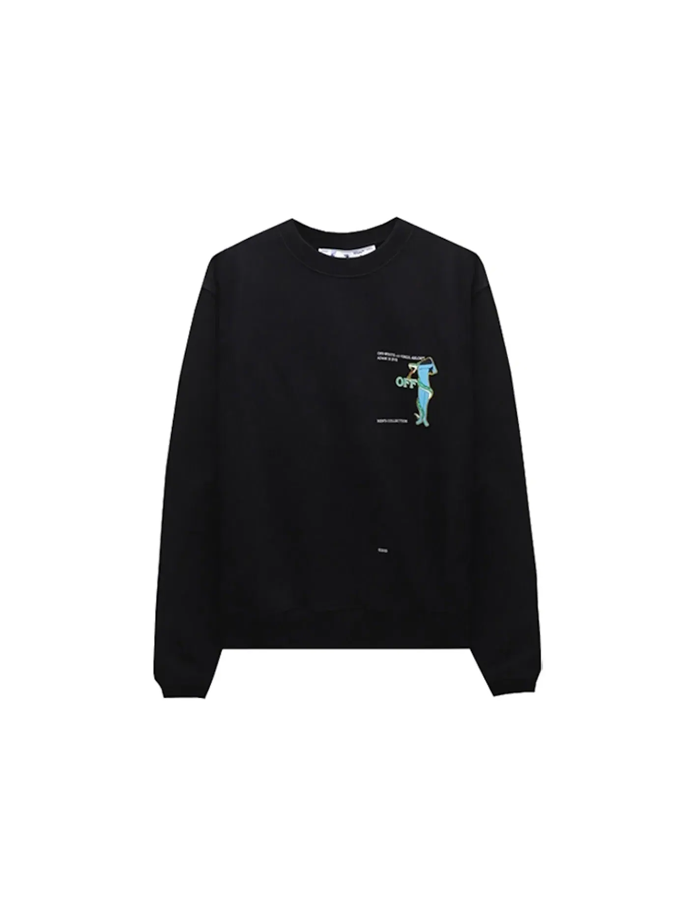 Мужской свитшот с принтом Adam Eve OFF-WHITE — изображение 2 из 2, черный