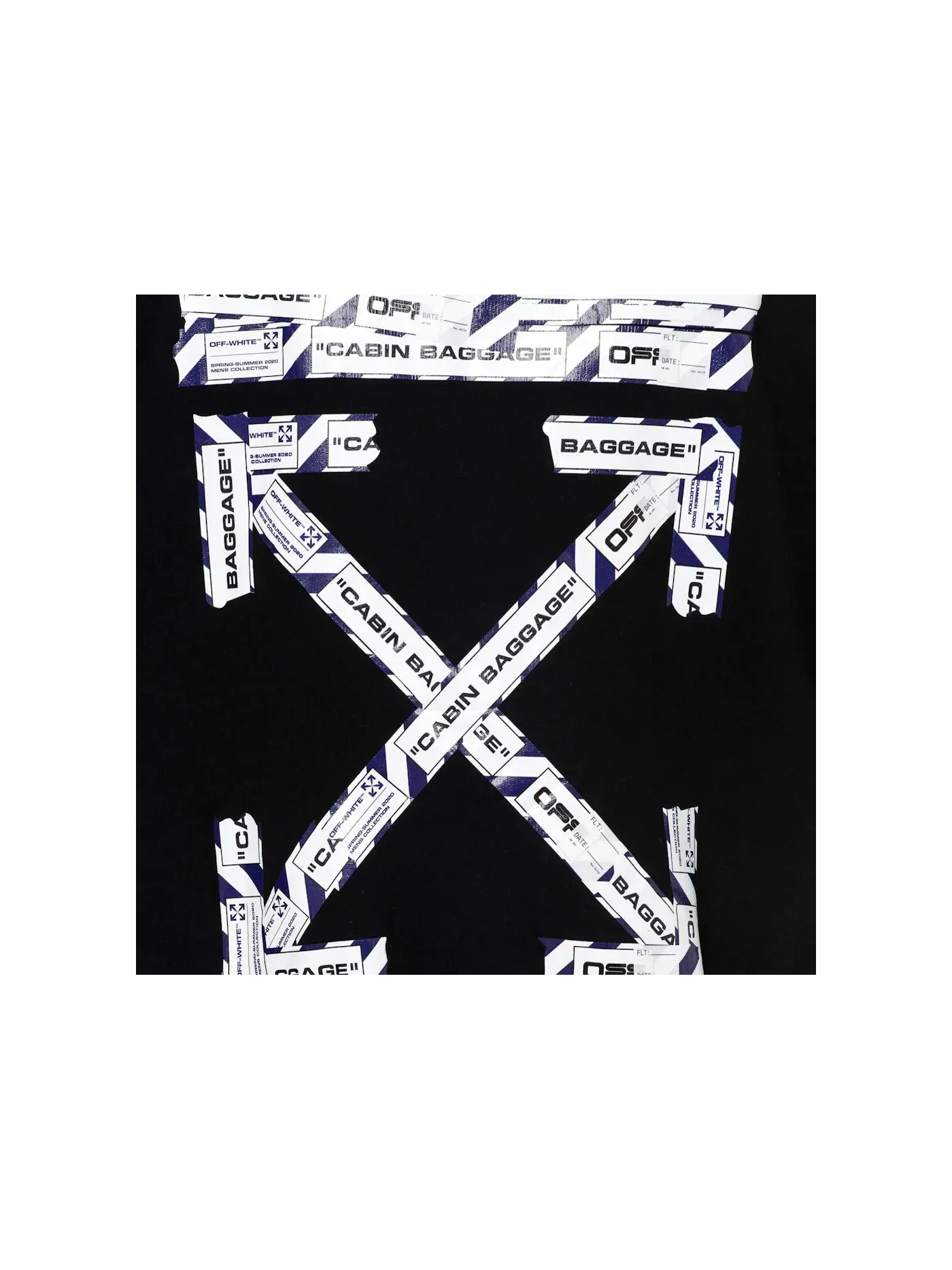 Мужской свитшот с принтом Airport Tape Arrows Diag OFF-WHITE — изображение 3 из 3, черный