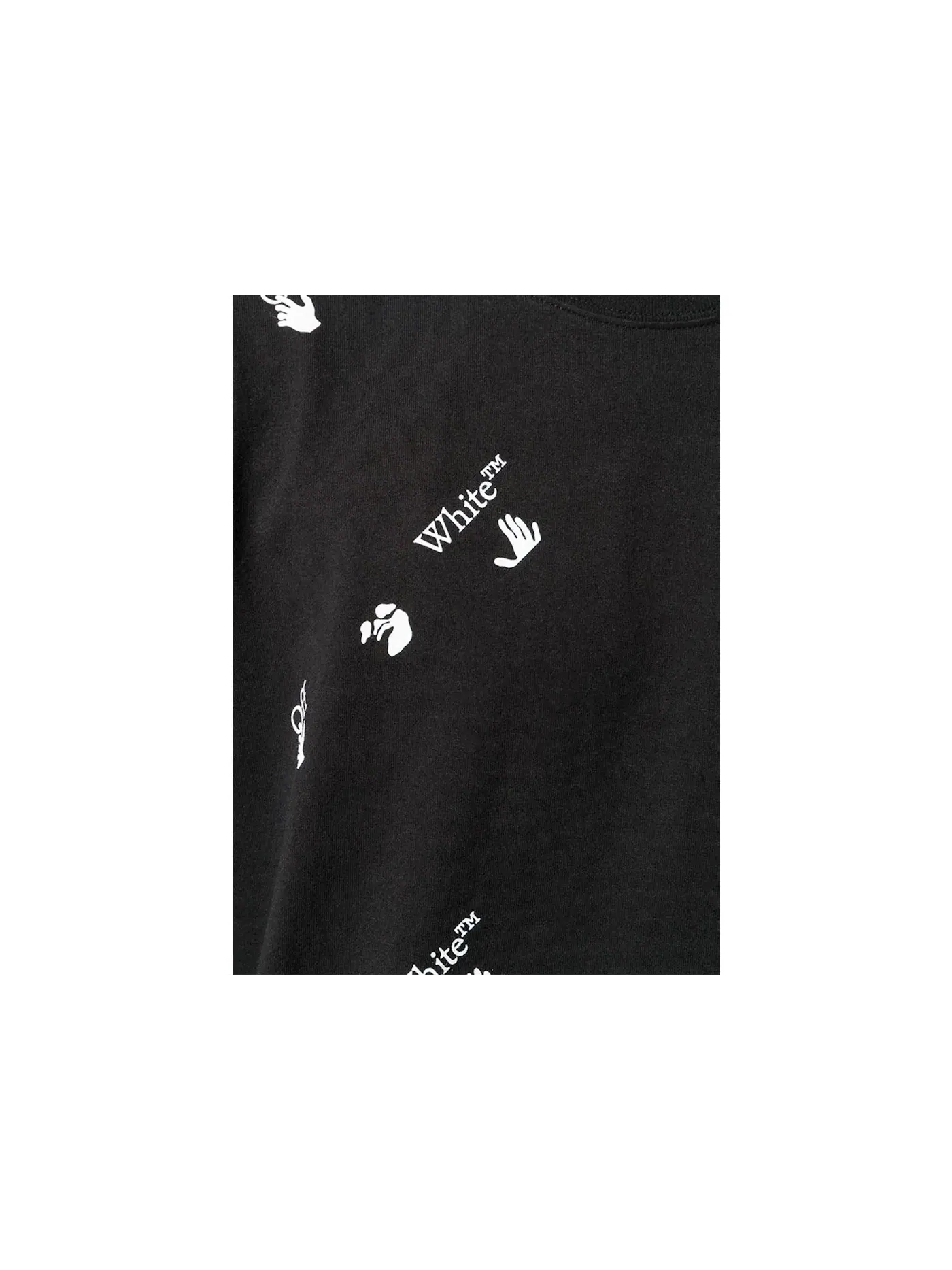 Мужская футболка с принтом All Over Logo Print OFF-WHITE — изображение 2 из 2, белый