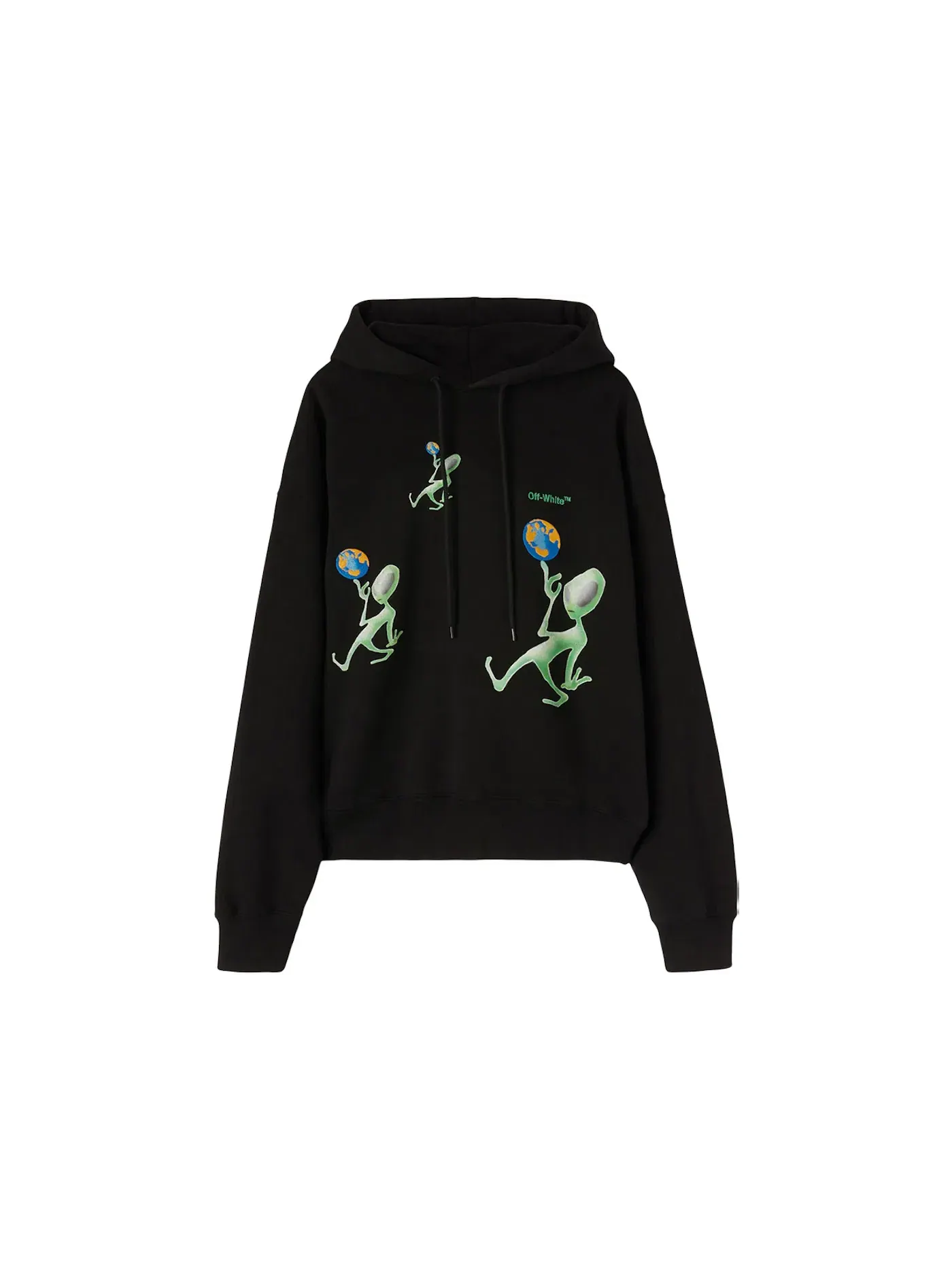Мужской худи Alien Arrow Skate с принтом OFF-WHITE — изображение 1 из 2, черный/зеленый