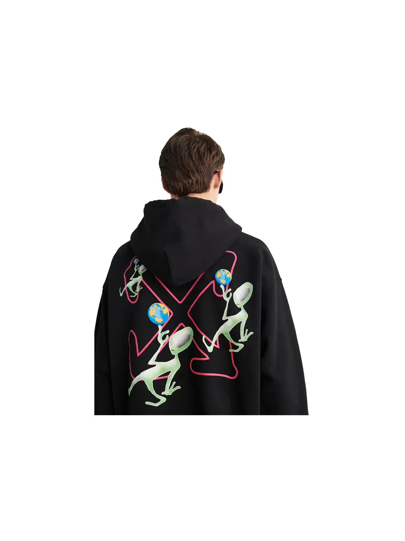Мужской худи Alien Arrow Skate с принтом OFF-WHITE — изображение 2 из 2, черный/зеленый