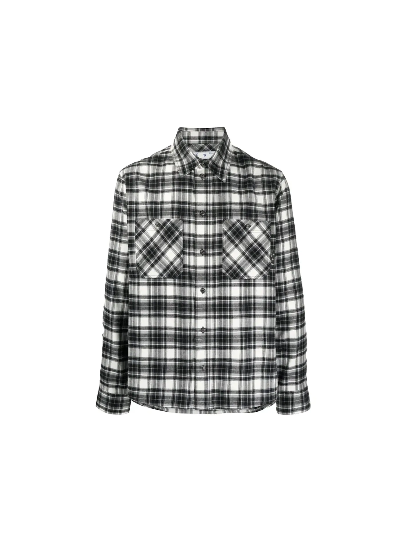 Мужская рубашка с принтом OFF-WHITE — изображение 1 из 2, черный/белый