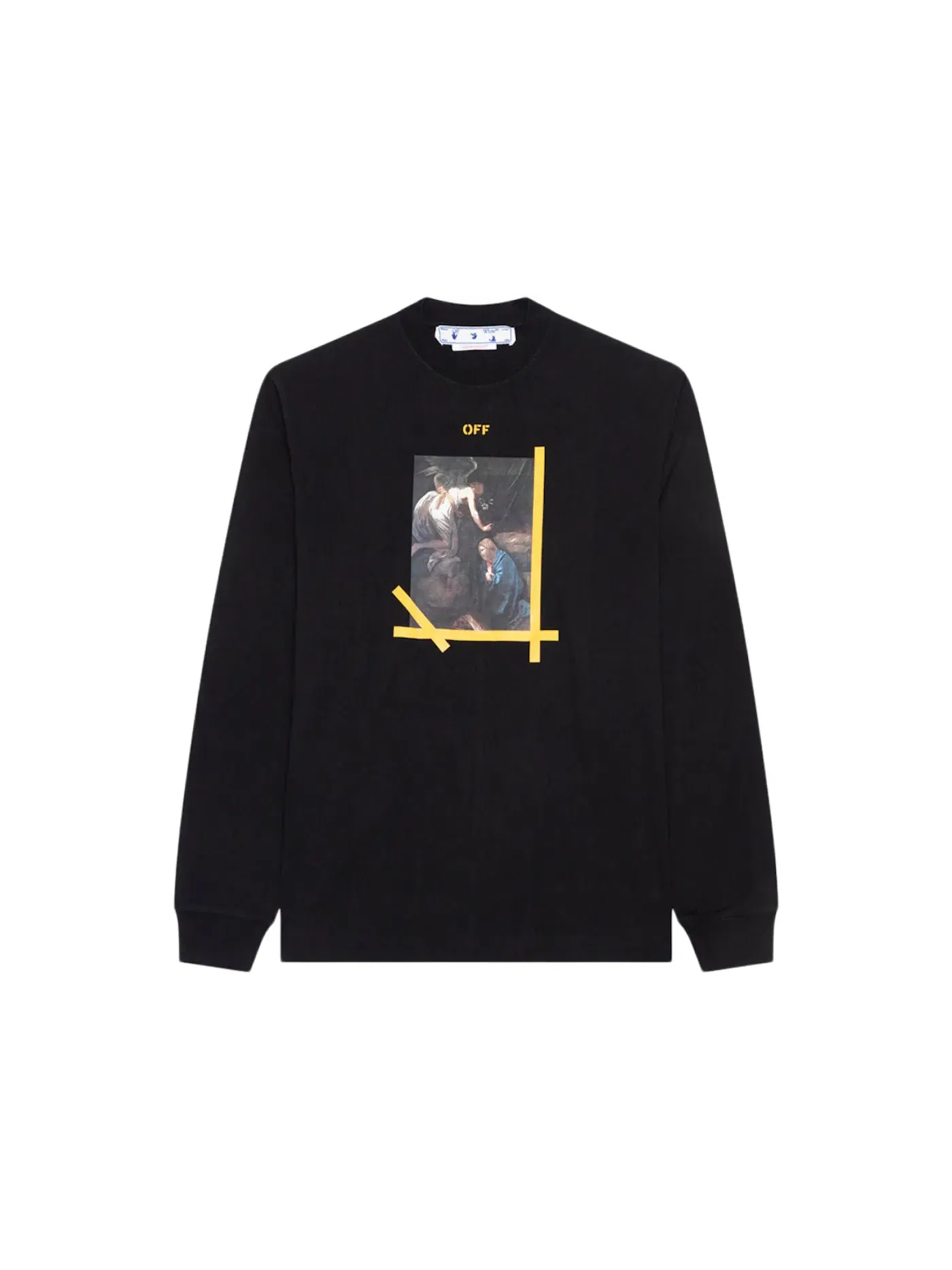 Мужская футболка с длинным рукавом Arrow Caravaggio Ann Skate OFF-WHITE — изображение 1 из 2, черный/желтый