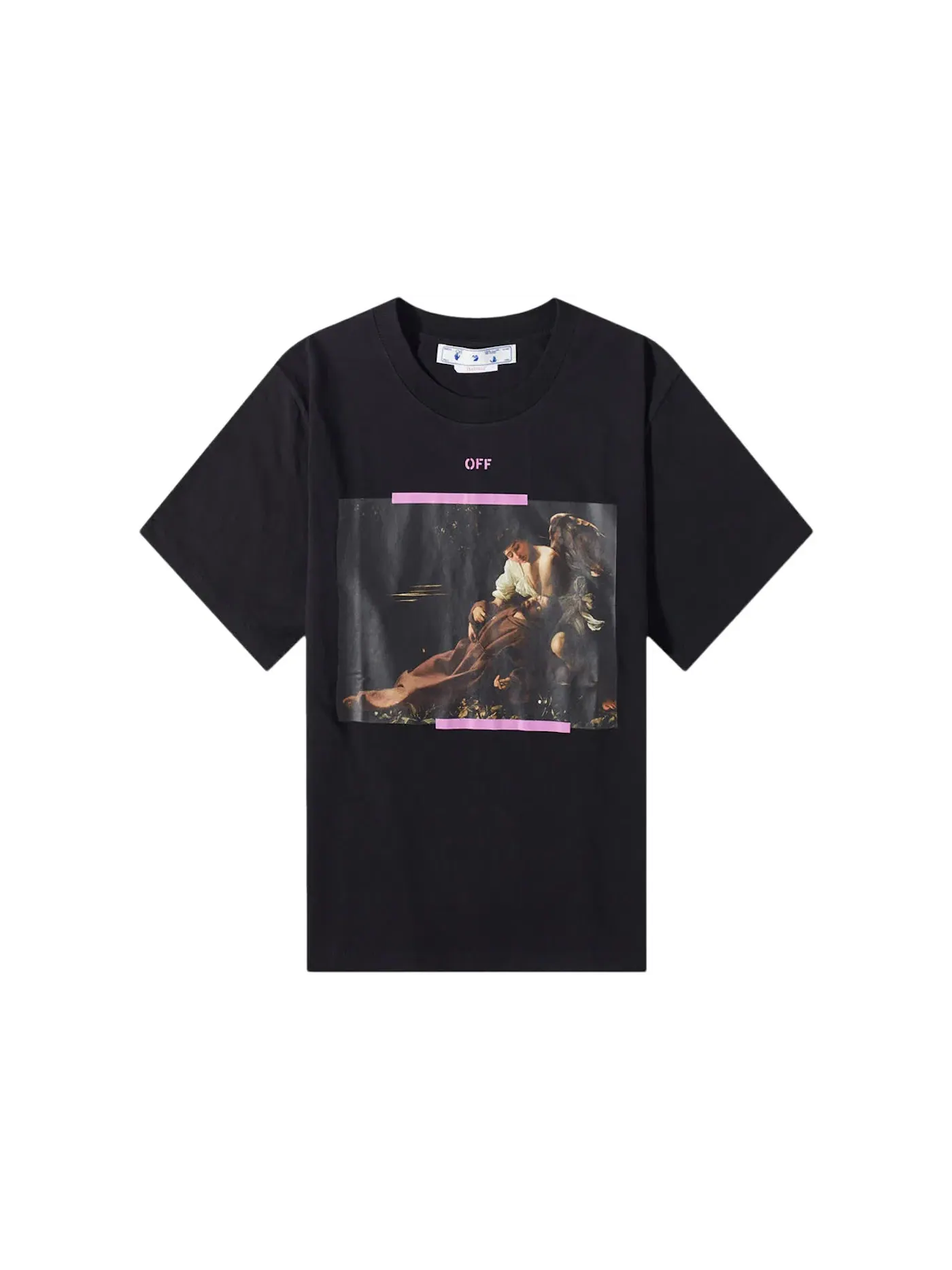 Мужская футболка с принтом Arrow Caravaggio St Fran Slim Tee OFF-WHITE — изображение 1 из 2, черный мульти