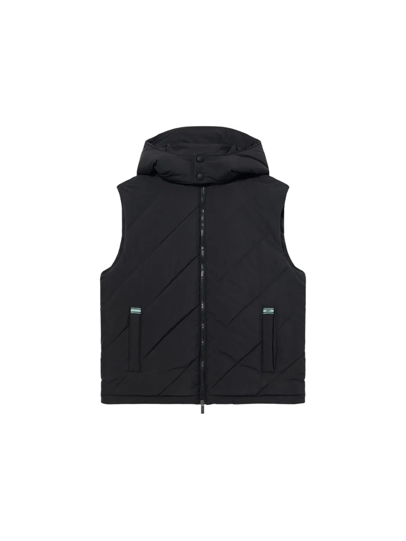 Мужской пуховый жилет без рукавов Arrow Diagonal Puffer OFF-WHITE — изображение 1 из 1, черный