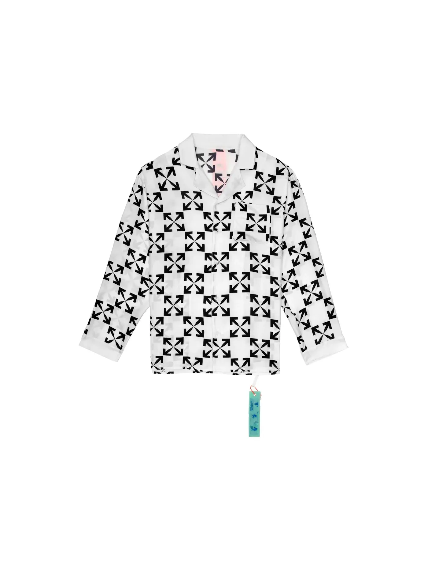 Детская пижама с принтом Arrow Pattern OFF-WHITE — изображение 1 из 3, белый/черный