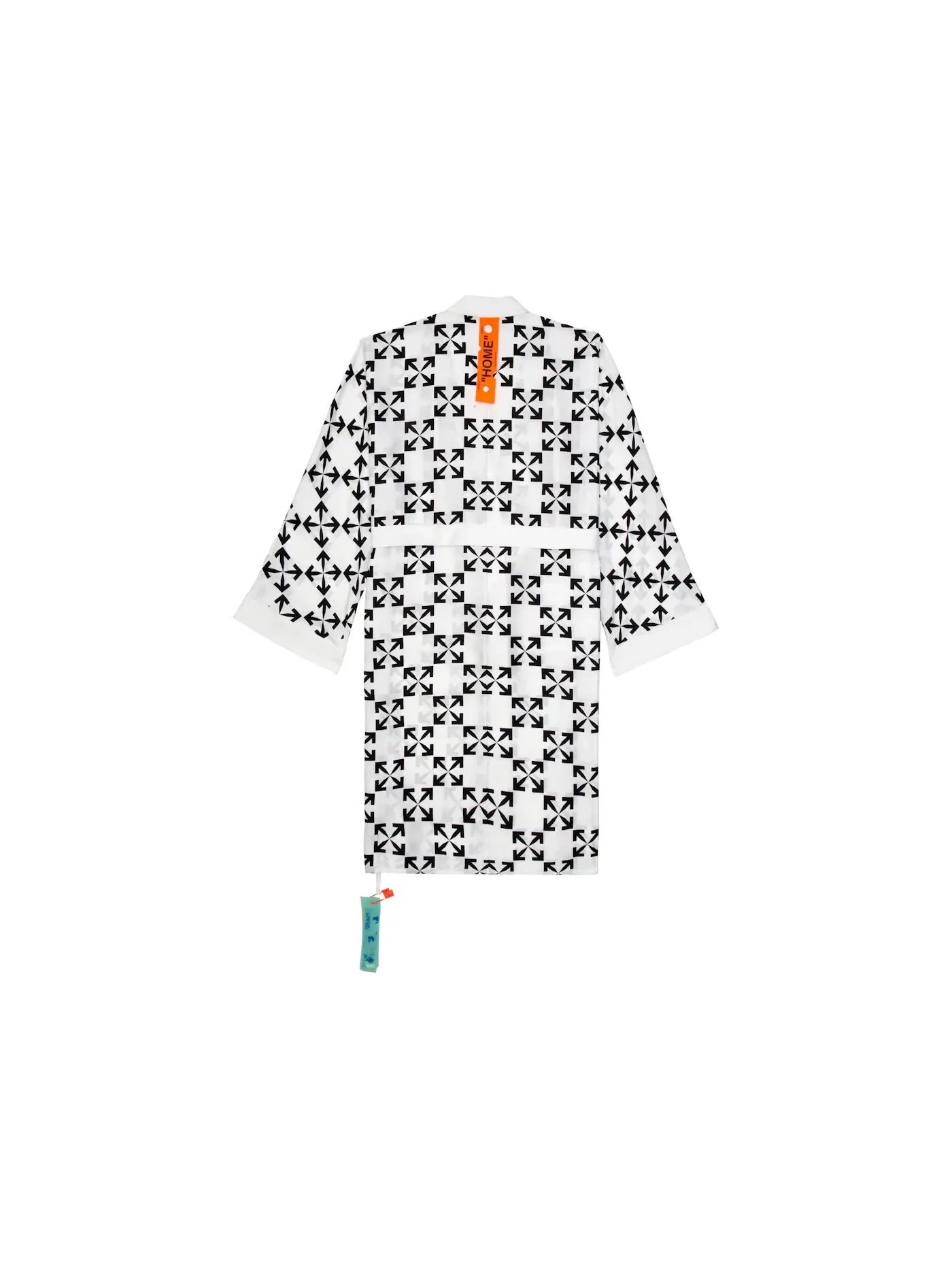 Унисекс халат с принтом Arrow Pattern OFF-WHITE — изображение 2 из 2, белый/черный