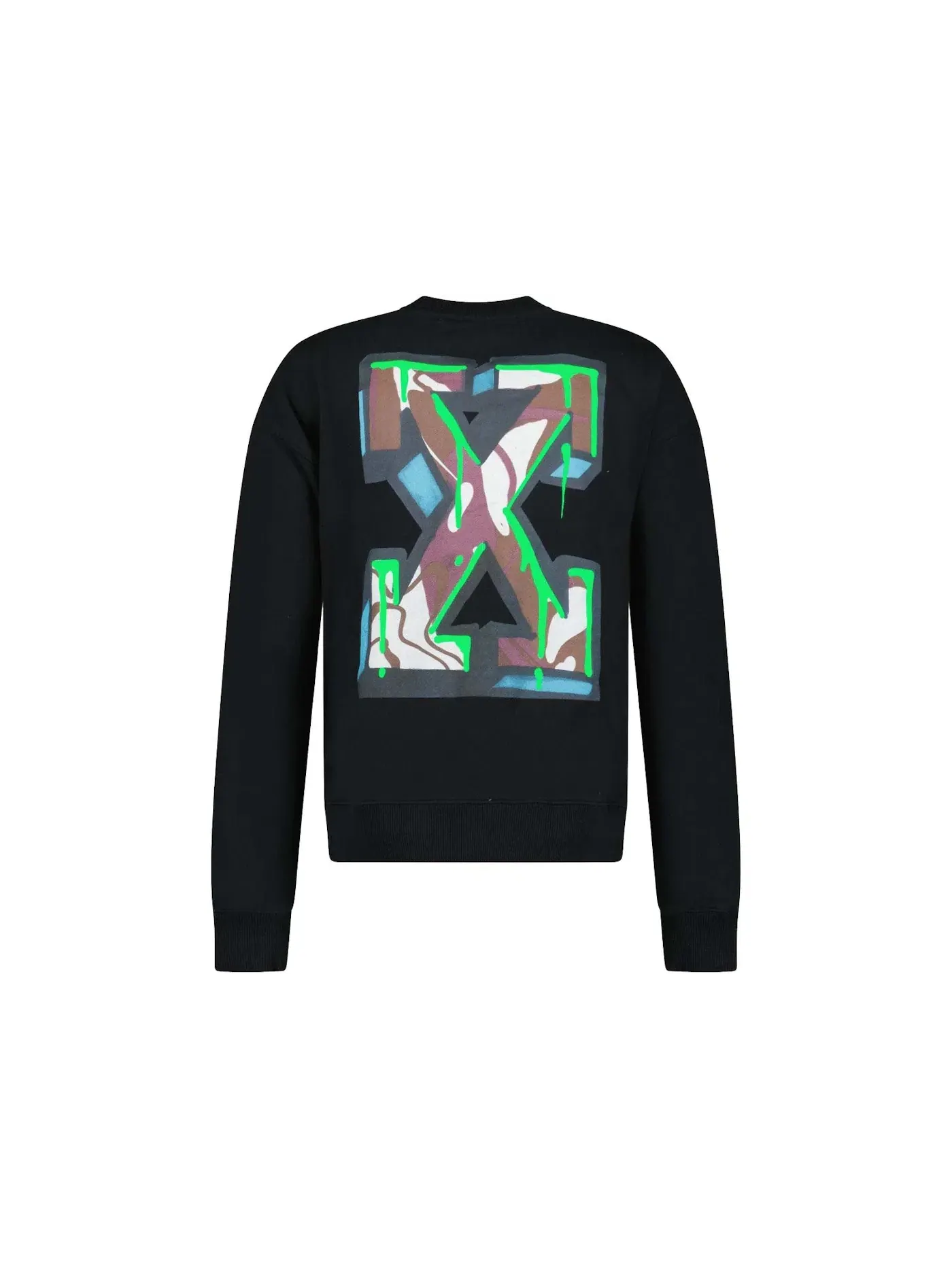 Мужской свитшот с принтом Arrow Print OFF-WHITE — изображение 2 из 2, черный