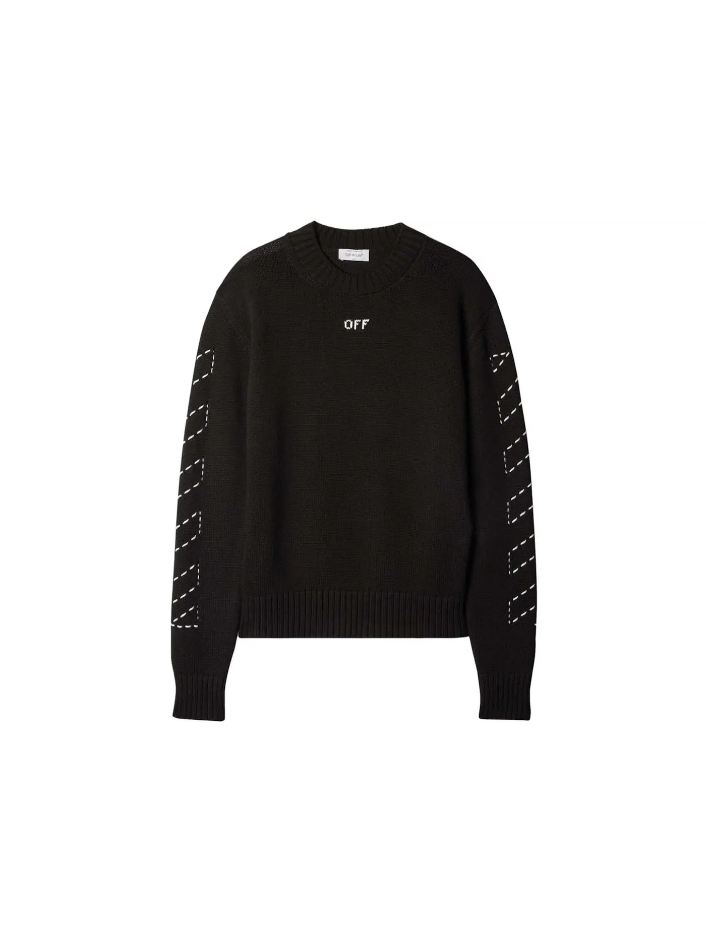 Мужской джемпер с вышивкой стрелами OFF-WHITE — изображение 1 из 2, черный