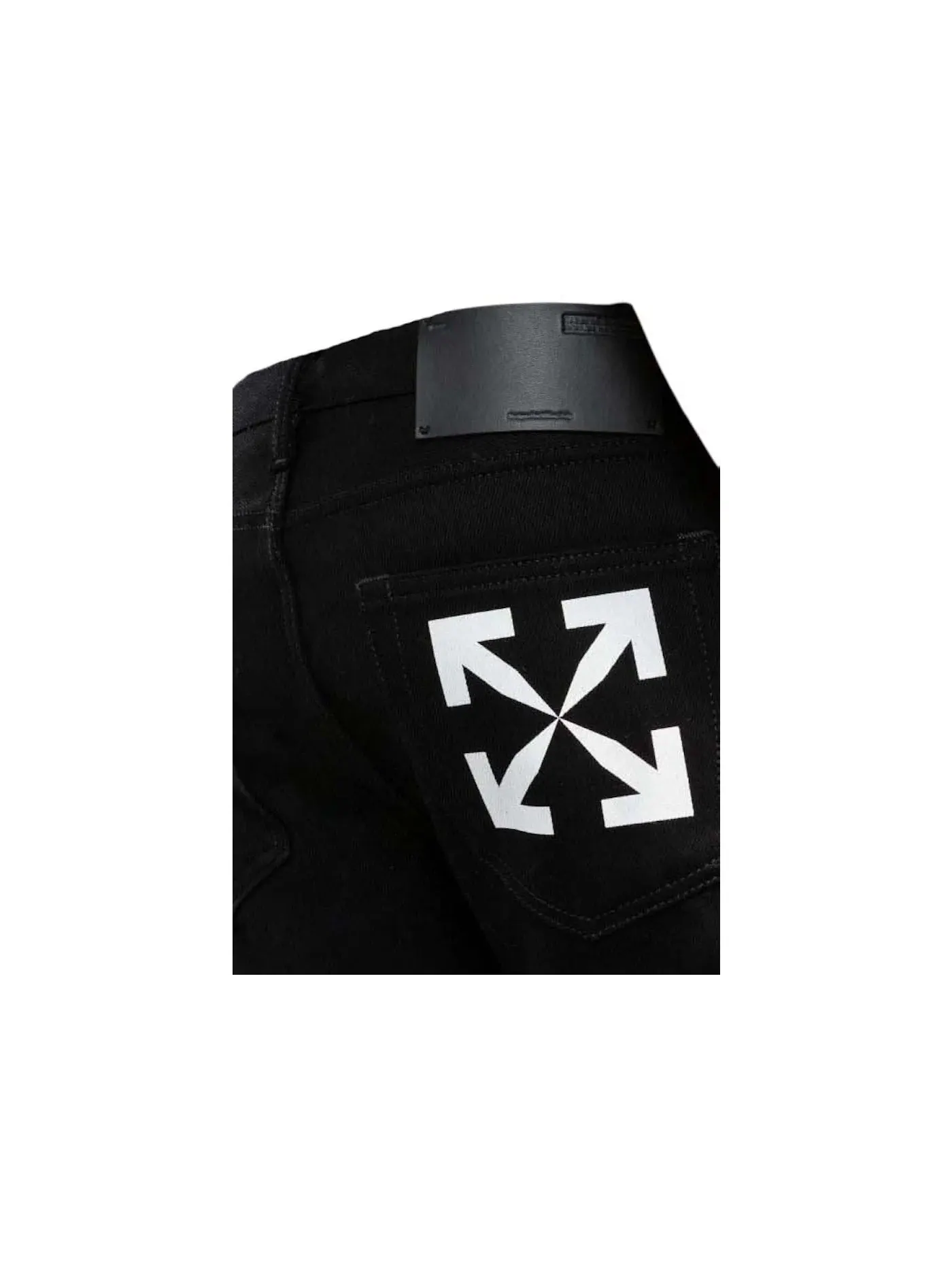Мужские джинсы slim-fit с принтом Arrows Logo OFF-WHITE — изображение 2 из 2, черный/белый
