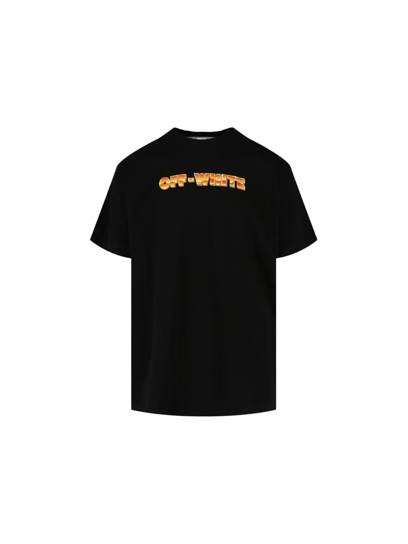 Женская футболка с принтом Arrows-Print OFF-WHITE — изображение 1 из 3, черный/оранжевый