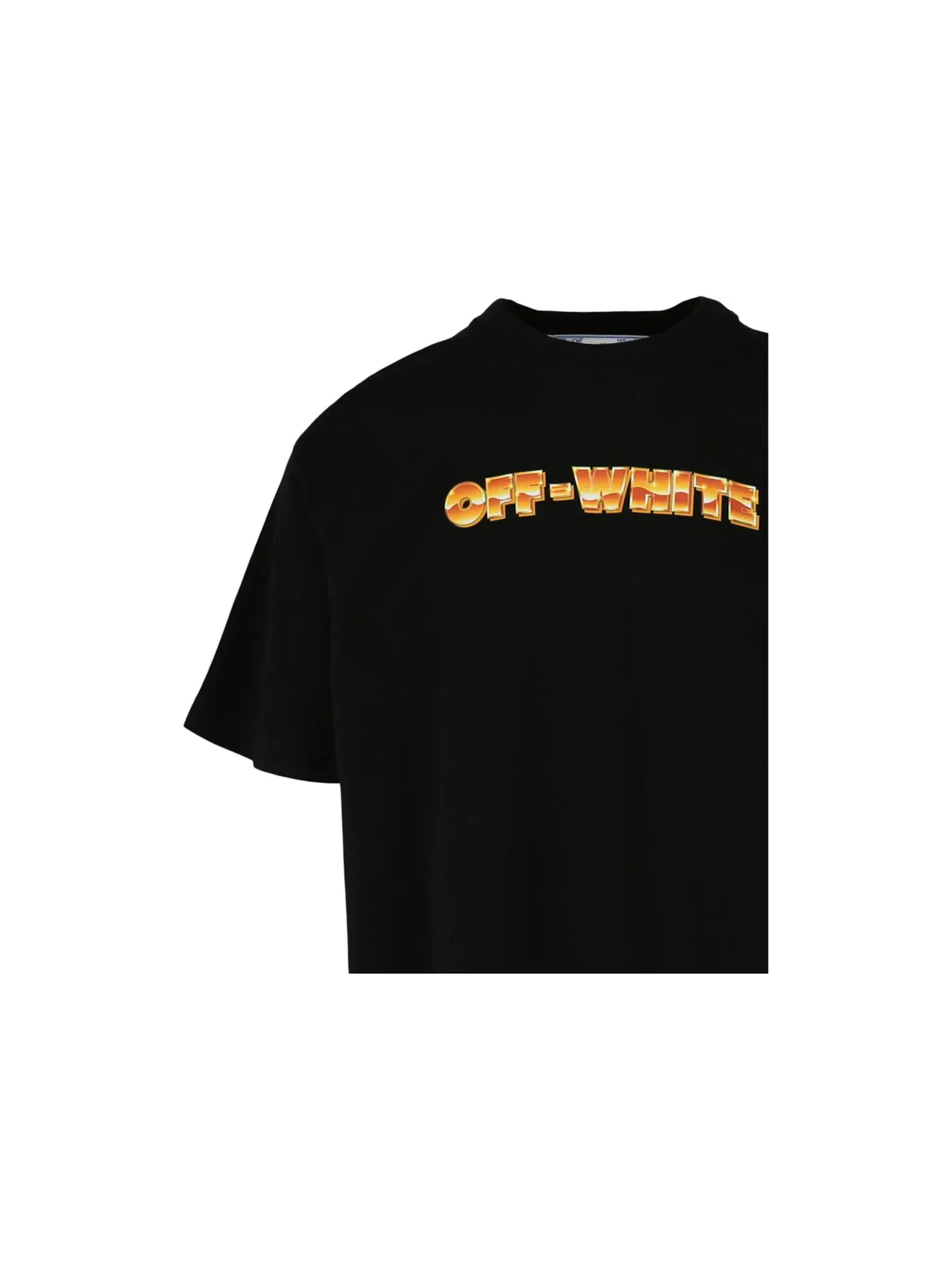 Женская футболка с принтом Arrows-Print OFF-WHITE — изображение 3 из 3, черный/оранжевый