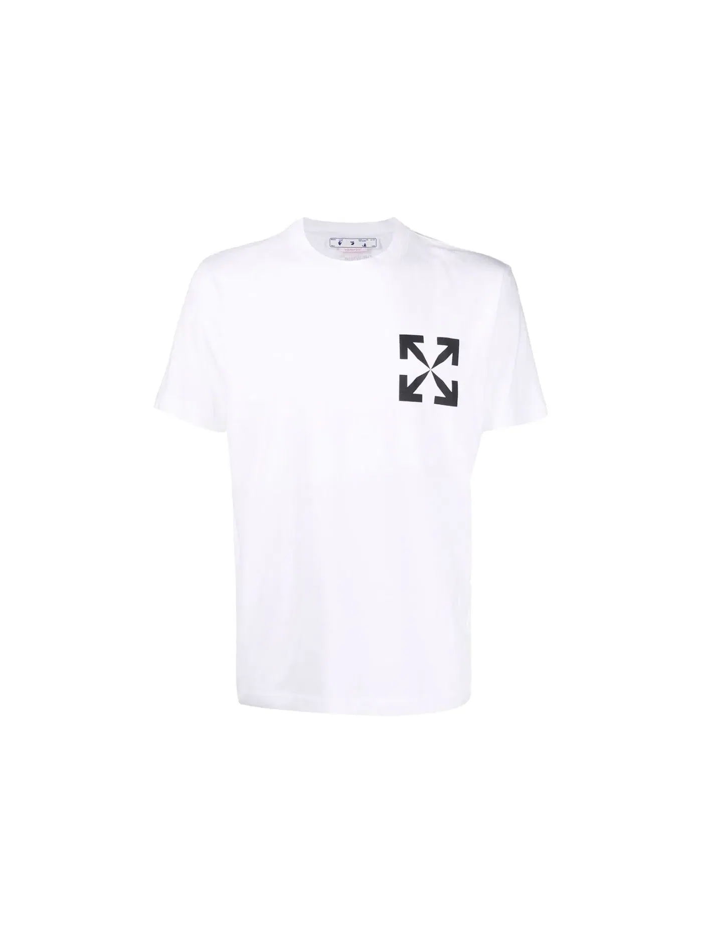 Мужская футболка с принтом OFF-WHITE T-Shirt — изображение 1 из 1, белый/черный