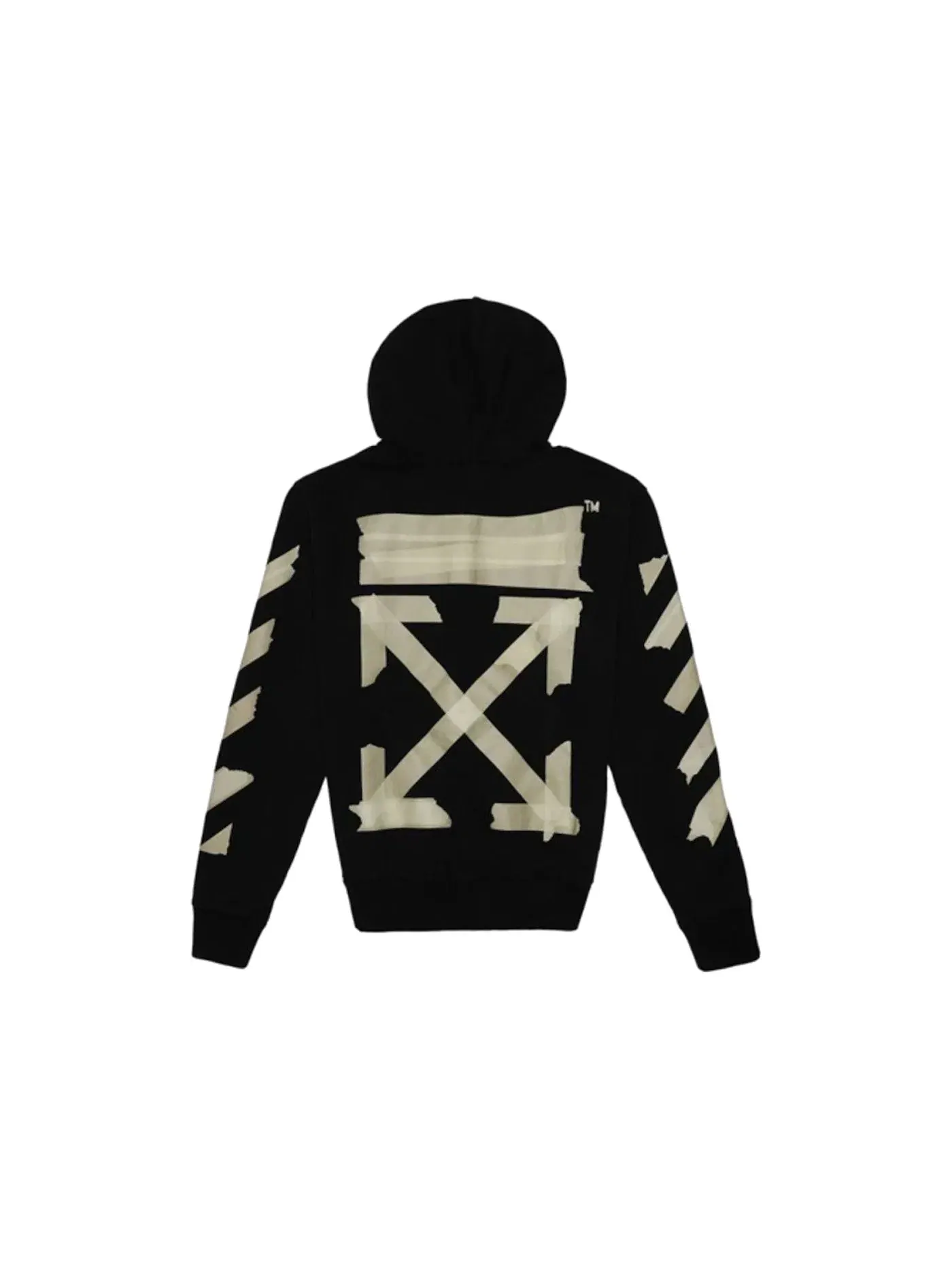 Мужская худи с принтом Arrows Zip Up Hoodie OFF-WHITE — изображение 2 из 2, черный