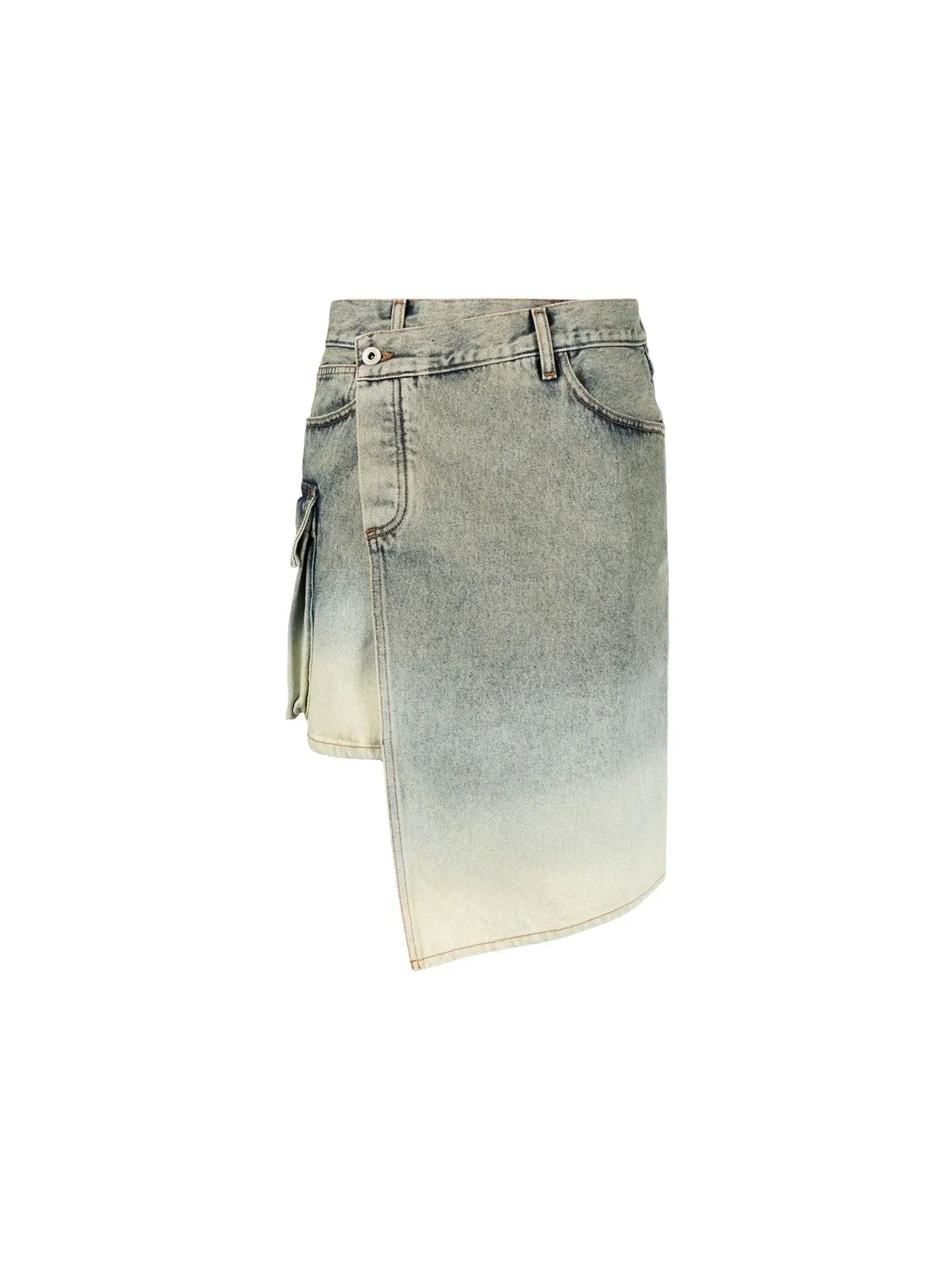 Женская асимметричная юбка из денима OFF-WHITE