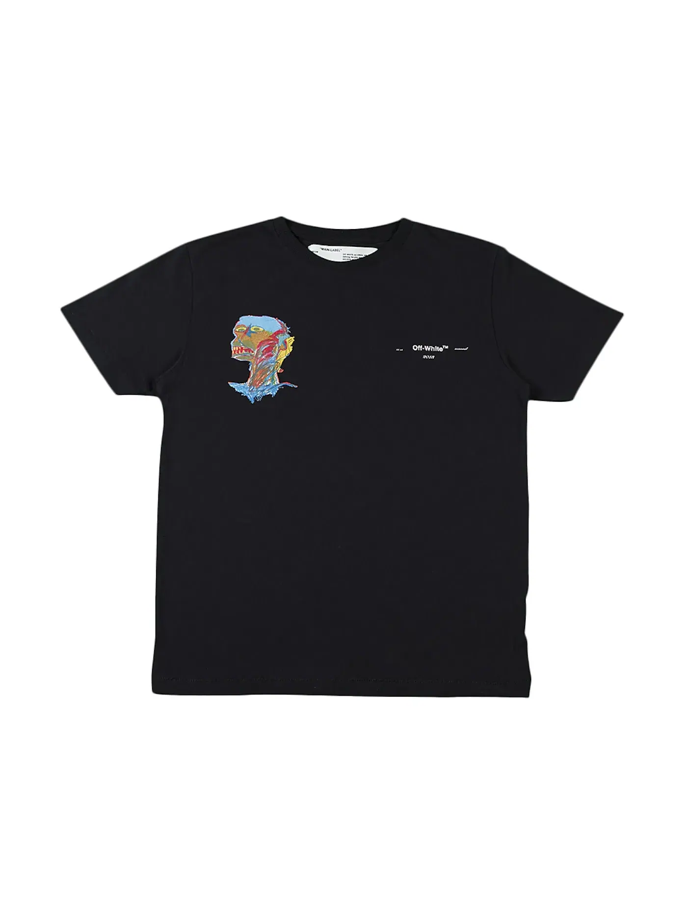 Мужская футболка с принтом Basquiat OFF-WHITE — изображение 1 из 3, черный/мульти