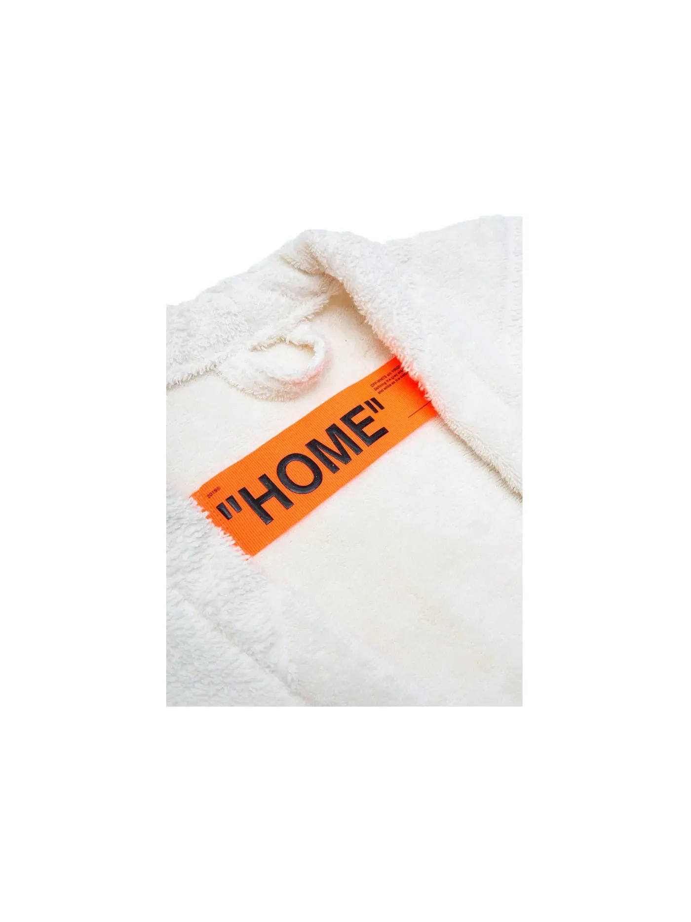 Мужской халат с длинным рукавом Bathrobe OFF-WHITE — изображение 3 из 3, белый/серый