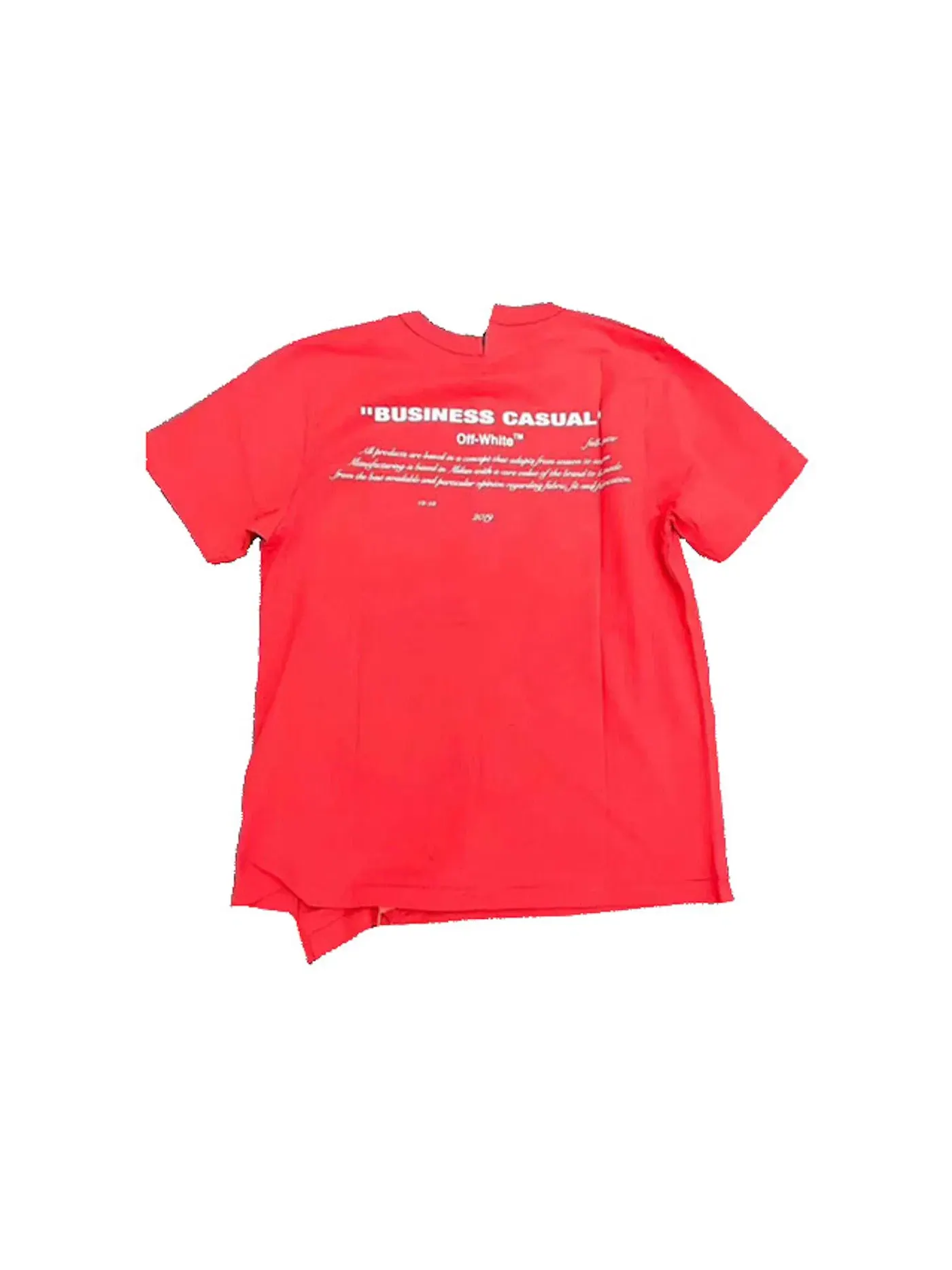 Мужская футболка с принтом OFF-WHITE Bernini Spliced Tee — изображение 2 из 2, красный