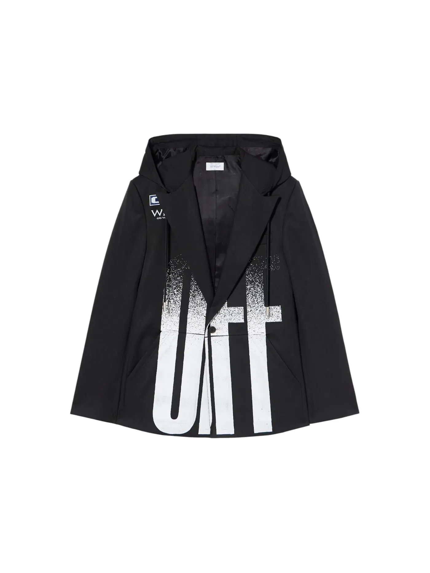 Мужская куртка-худи с градиентом OFF-WHITE — изображение 1 из 1, черный/белый