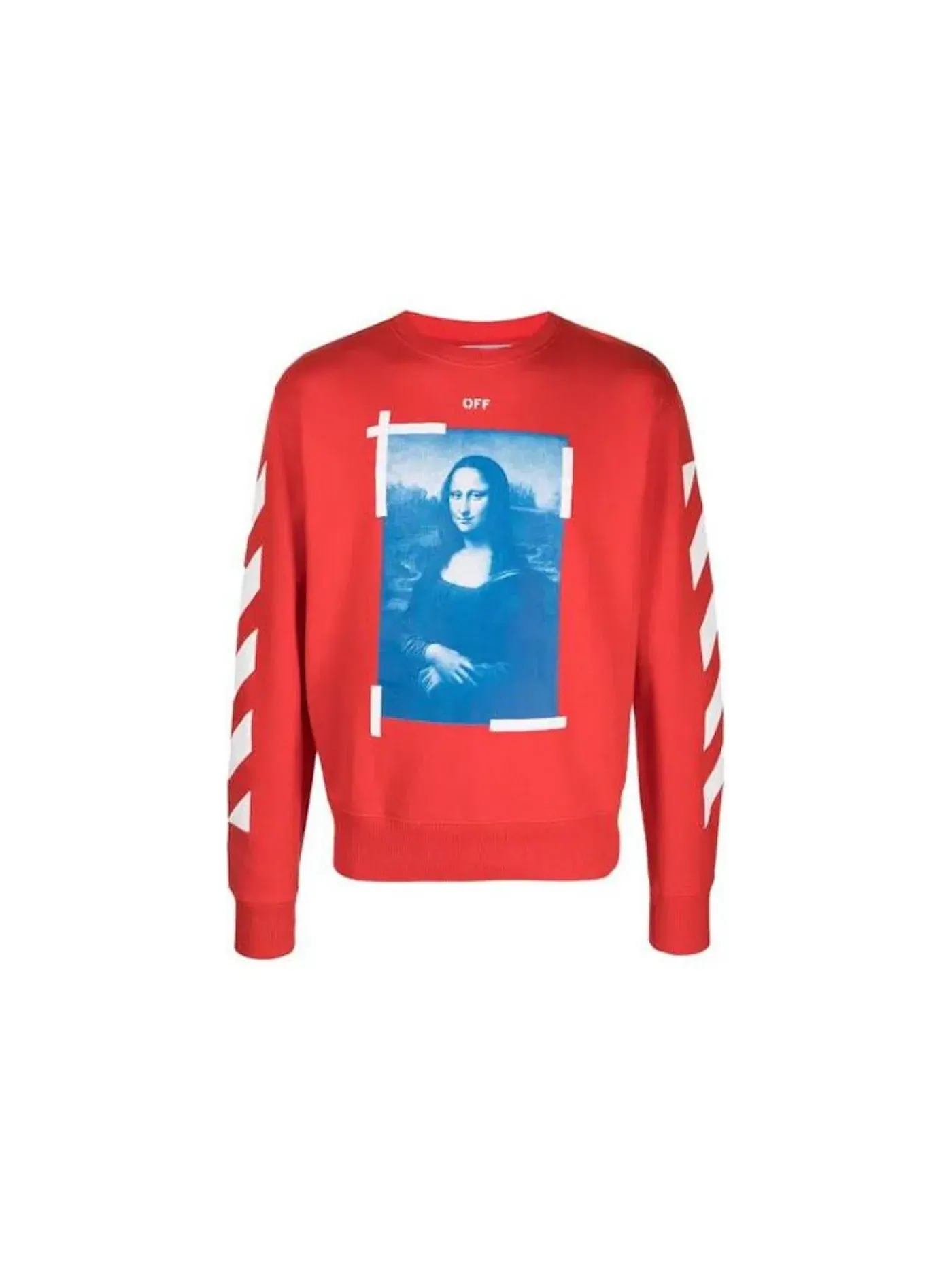 Мужской свитшот с длинным рукавом Crewneck OFF-WHITE — изображение 1 из 2, красный