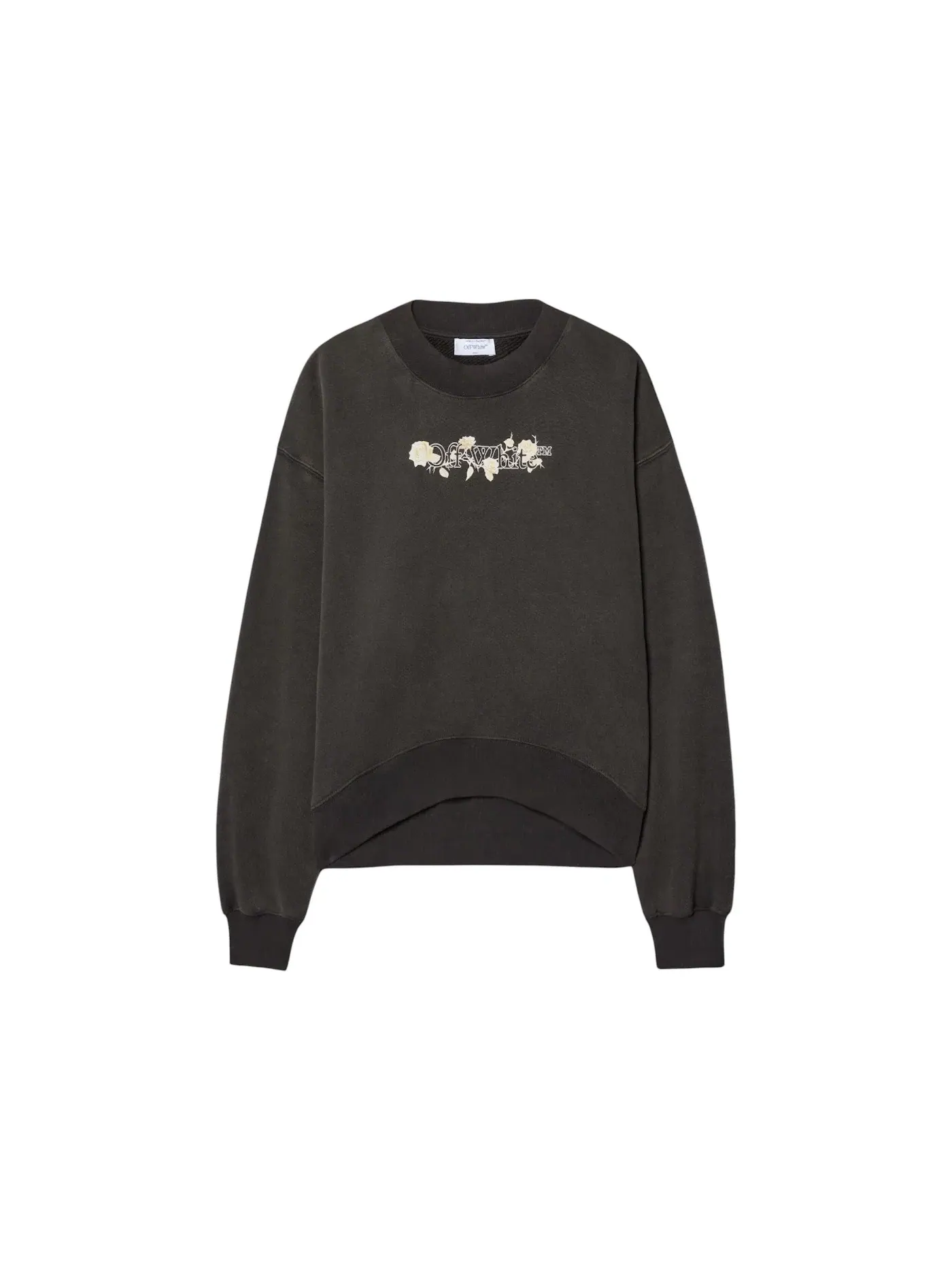 Женский свитшот с принтом Bookish Roses Over Crew OFF-WHITE — изображение 1 из 1, черный