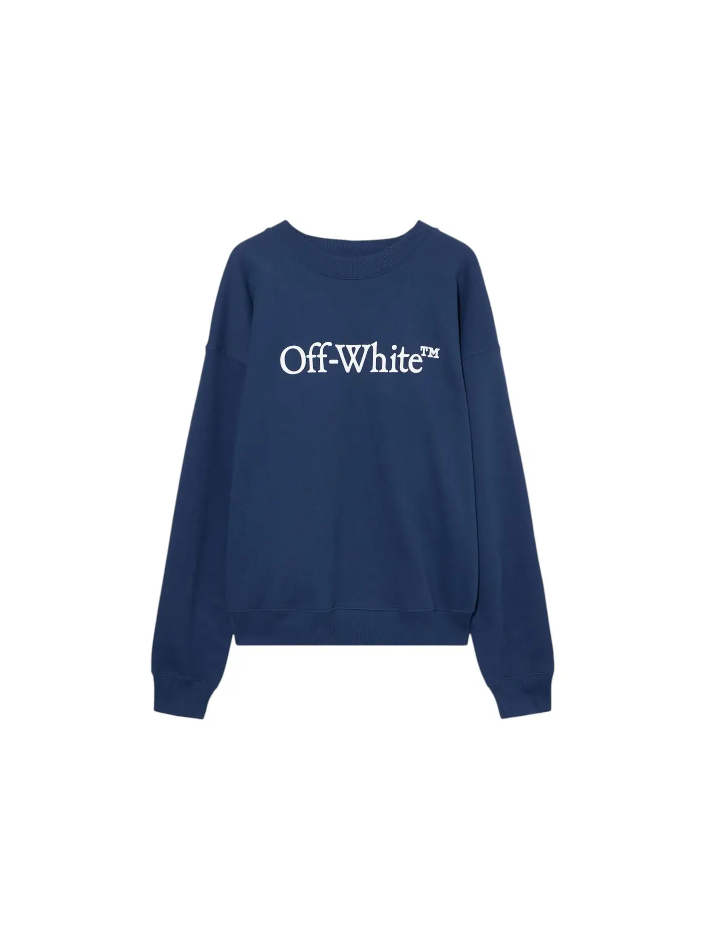 Мужской свитшот с принтом Bookish Skate OFF-WHITE — изображение 1 из 1, темный синий белый