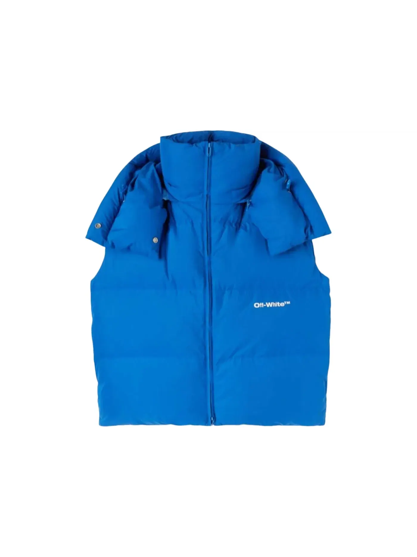 Мужская куртка с капюшоном из пуха и пера OFF-WHITE — изображение 1 из 1, синий