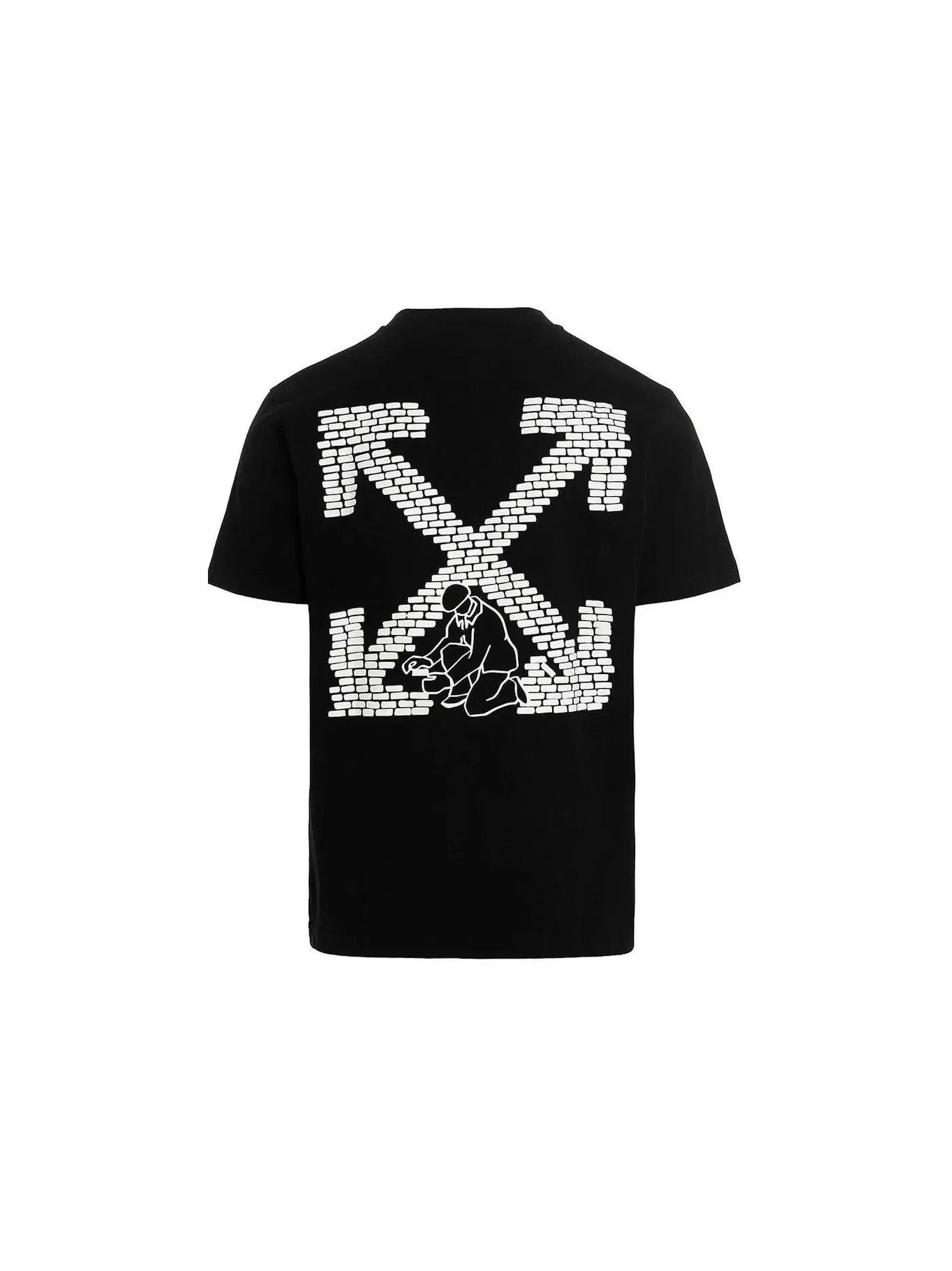 Мужская футболка с принтом OFF-WHITE Bricks Arrow Slim S/S Tee — изображение 1 из 2, черный
