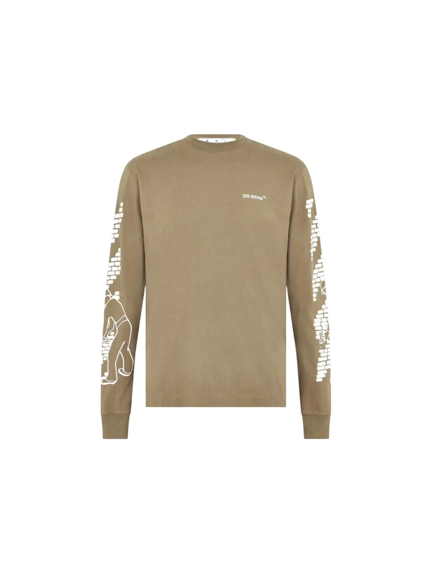 Мужская футболка с длинным рукавом Bricks Logo OFF-WHITE — изображение 1 из 1, зеленый