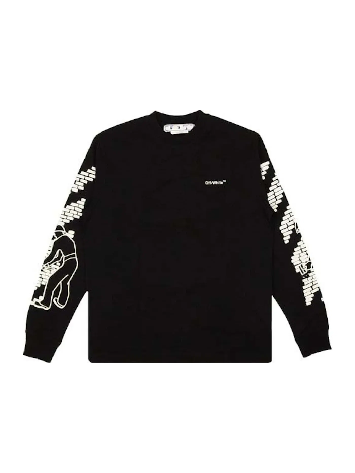 Мужская футболка с принтом Bricks Skate T-Shirt OFF-WHITE — изображение 1 из 3, черный/белый