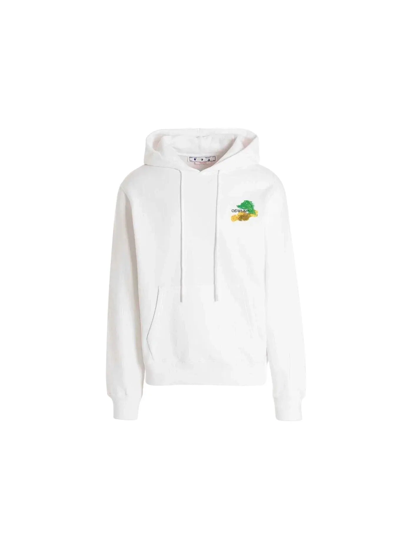Мужской худи с принтом Brush Arrow Logo OFF-WHITE — изображение 1 из 1, белый