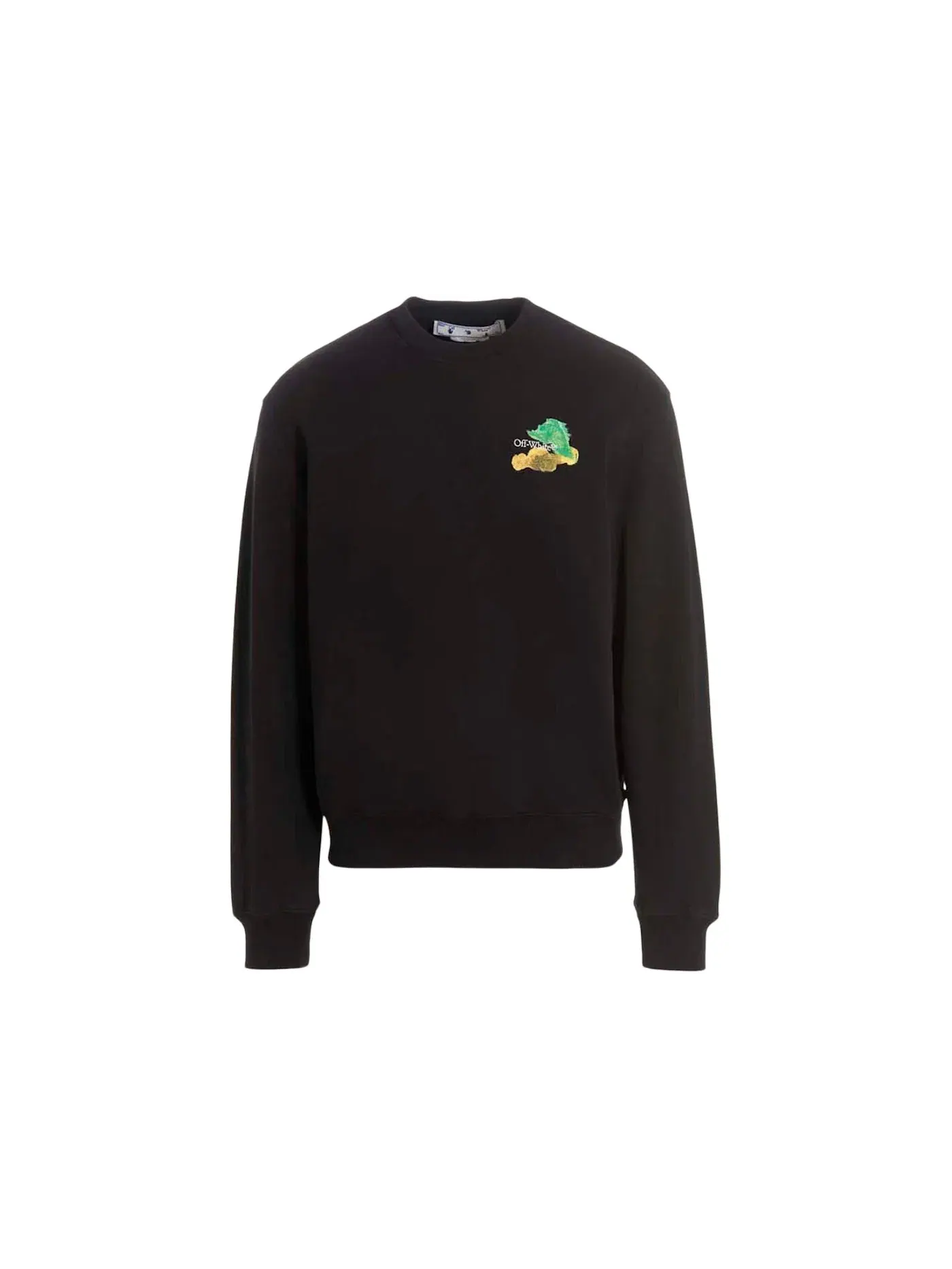 Мужской свитшот с принтом Brush Arrows Crewneck OFF-WHITE — изображение 1 из 2, черный мульти