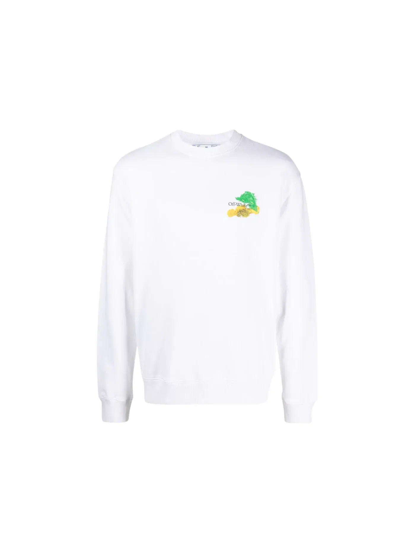 Мужской свитшот с принтом Brush Arrows Crewneck OFF-WHITE — изображение 1 из 2, белый мульти